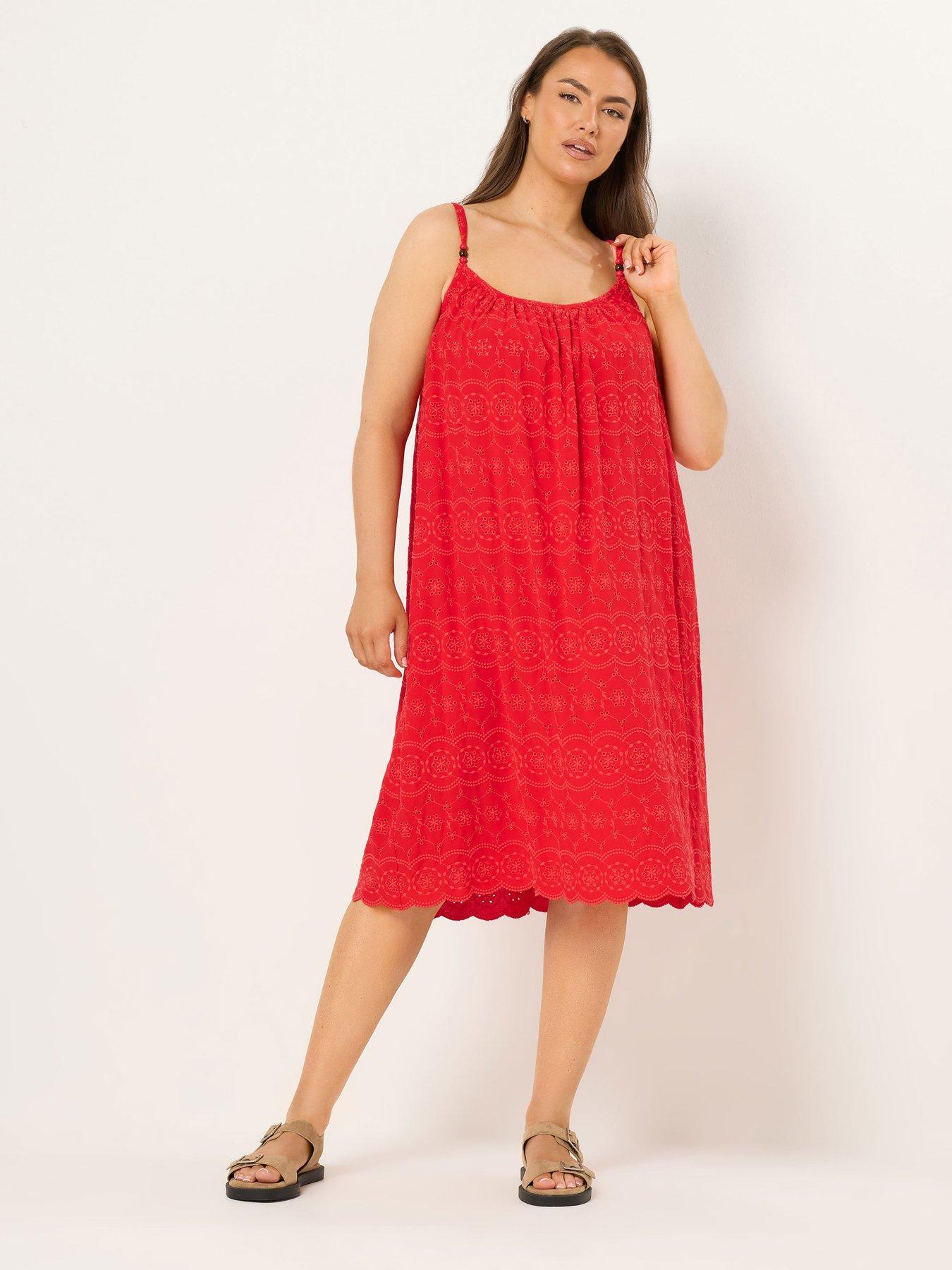 Yours Curve Broderie Beach Dress