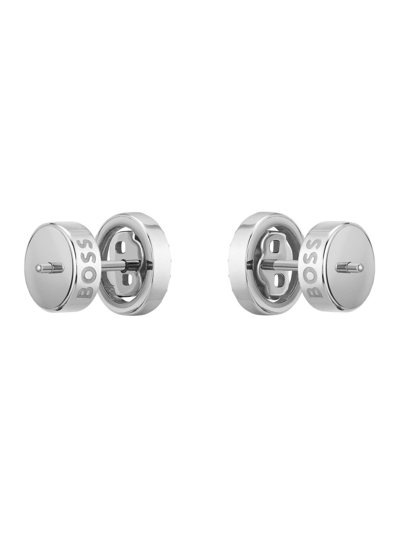  image of boss-double-b-divine-stainless-steel-earrings