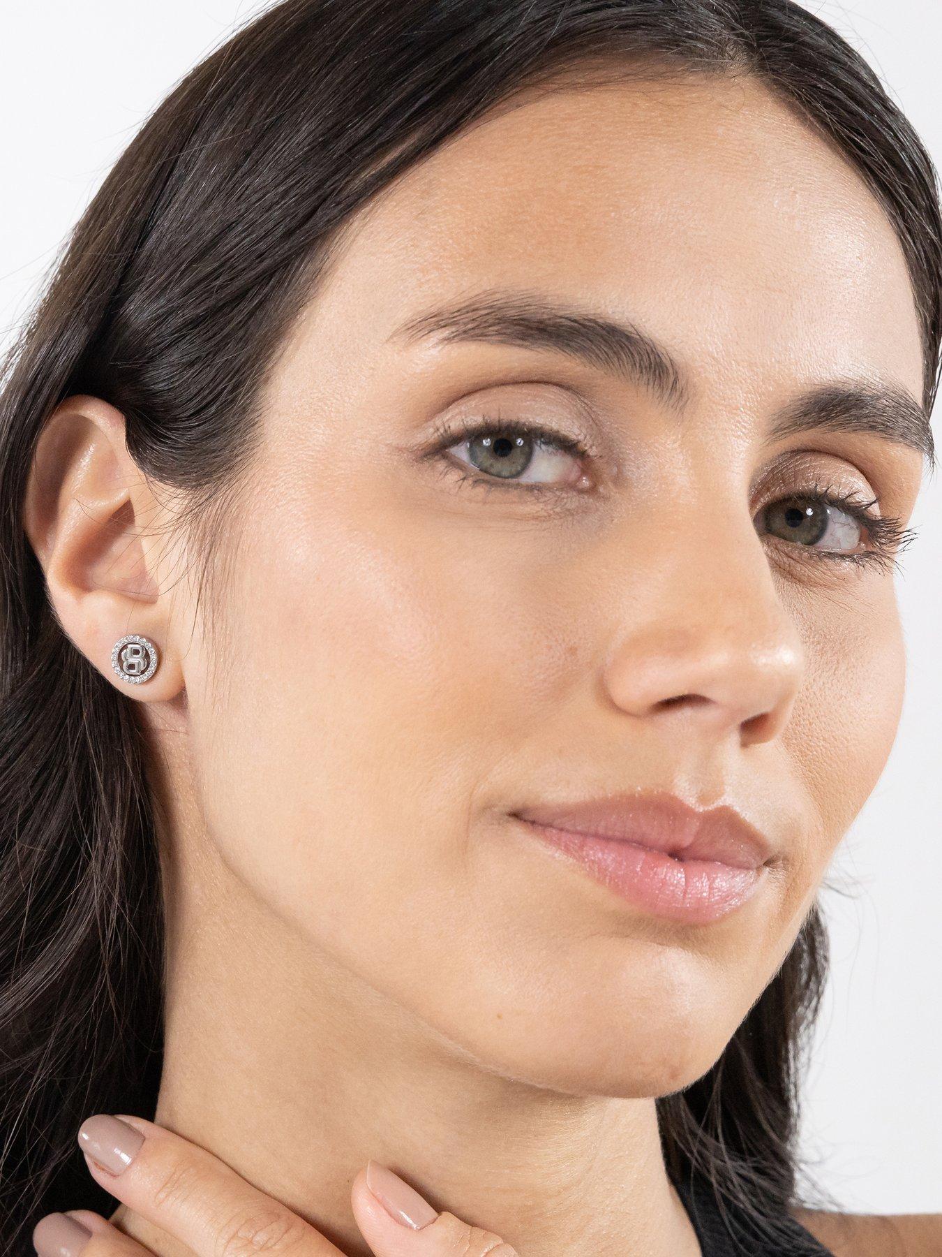  image of boss-double-b-divine-stainless-steel-earrings