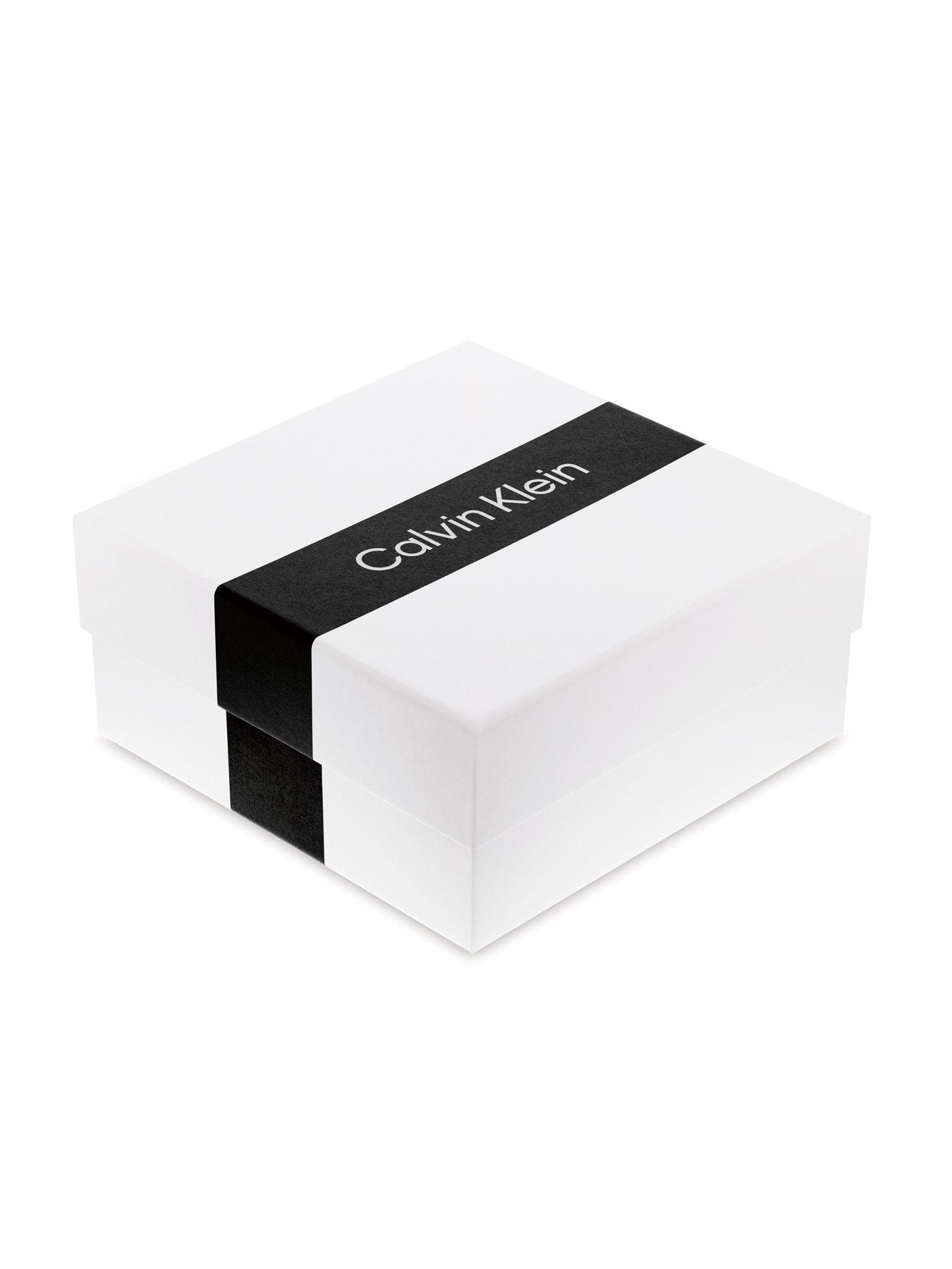  image of calvin-klein-womens-ck-harmonious-connection-gold-plated-earrings