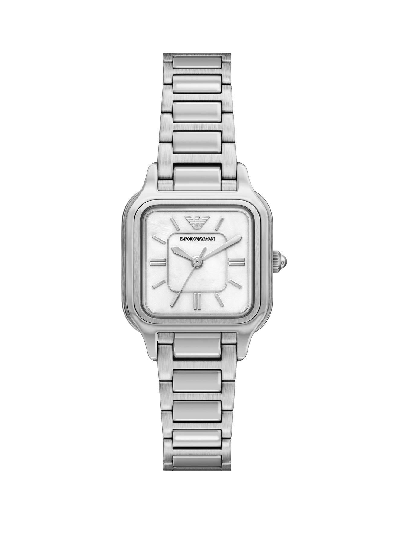 Image 1 of 7 of Emporio Armani Womens Three-Hand Stainless Steel Watch, AR11742