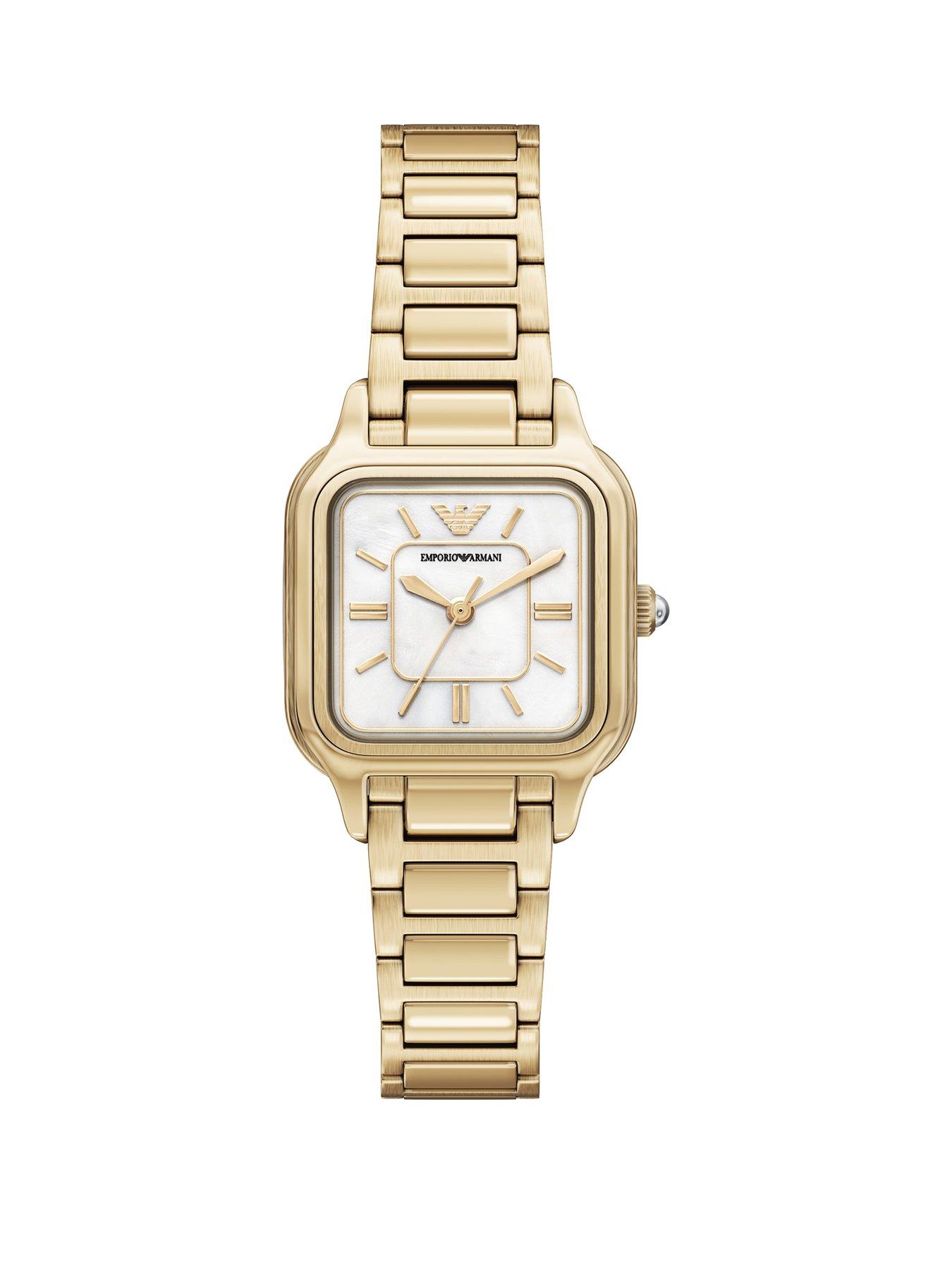 Image 1 of 7 of Emporio Armani Womens Three-Hand Gold-Tone Stainless Steel Watch, AR11744
