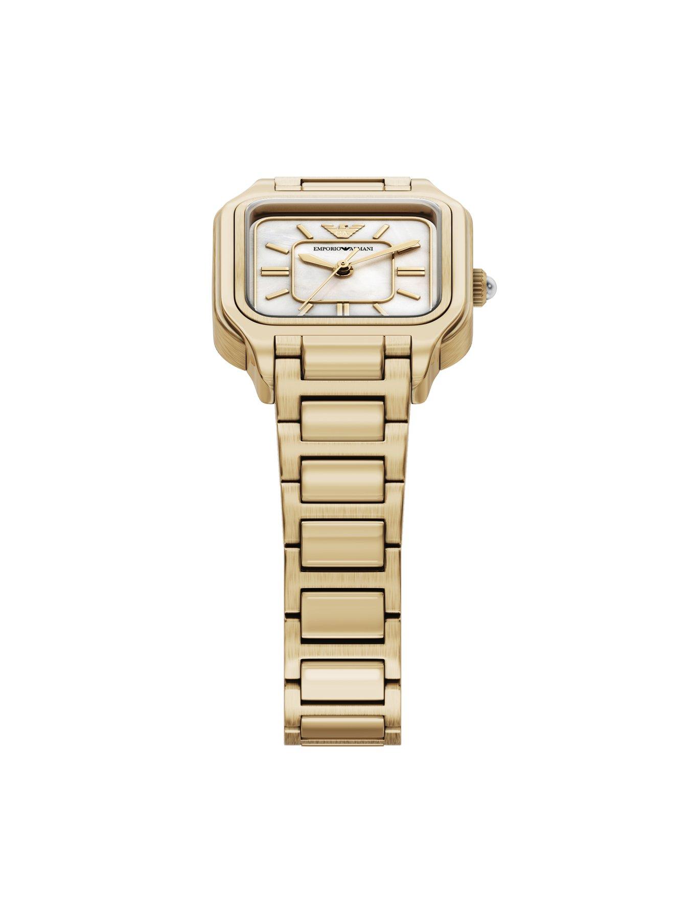 Image 5 of 7 of Emporio Armani Womens Three-Hand Gold-Tone Stainless Steel Watch, AR11744