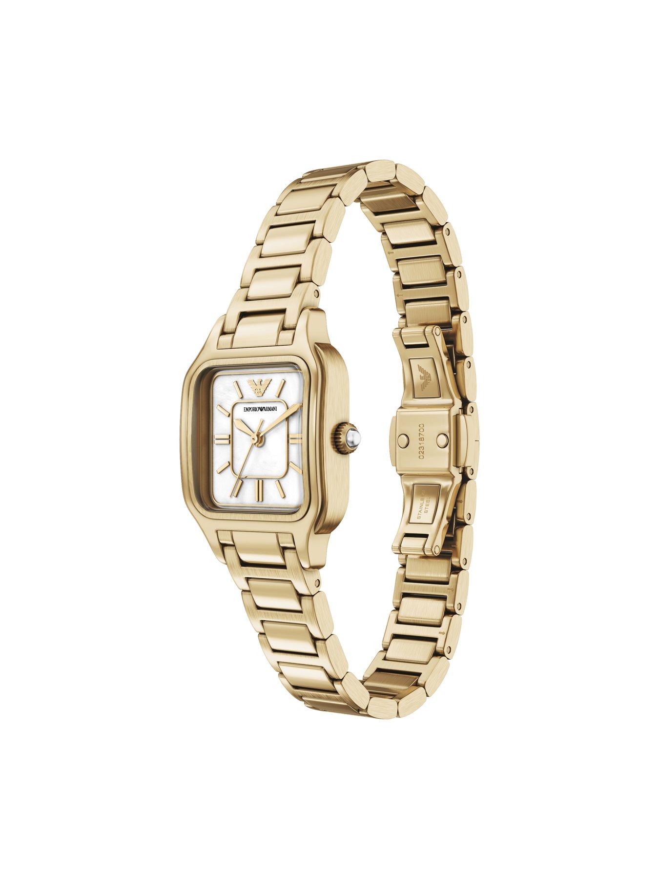 Image 6 of 7 of Emporio Armani Womens Three-Hand Gold-Tone Stainless Steel Watch, AR11744