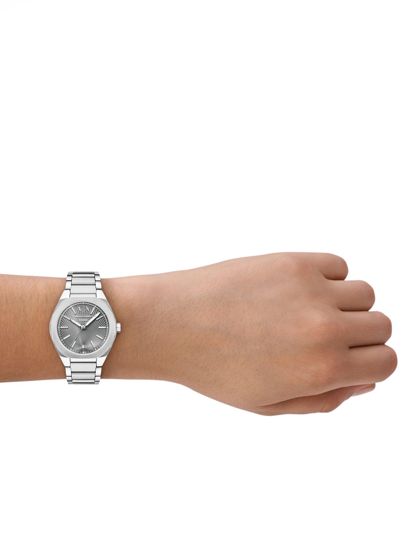 Image 3 of 7 of Armani Exchange Womens Sync Silver Stainless Steel Watch, AX6030
