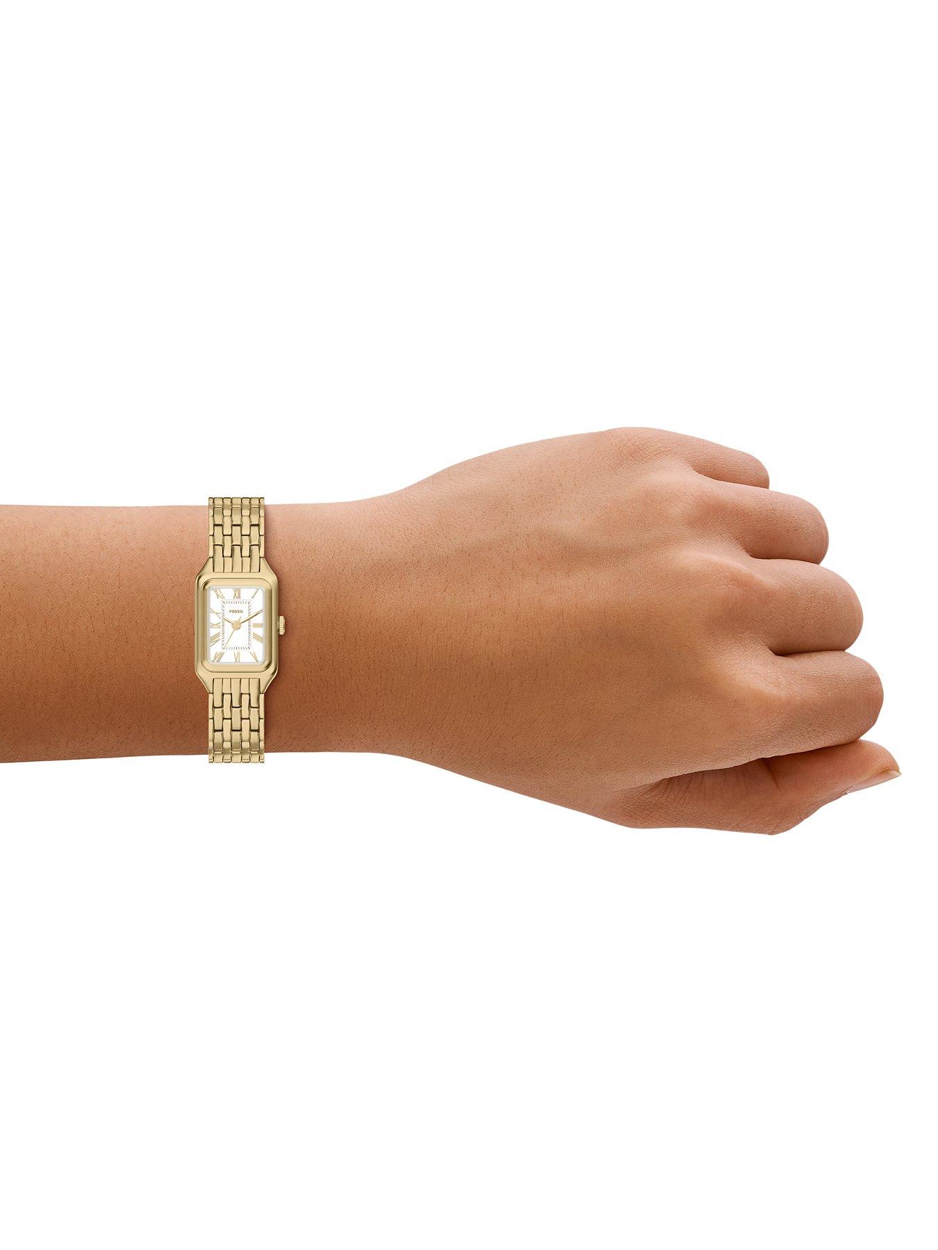 Image 4 of 7 of Fossil Womens Raquel Three-Hand Gold-Tone Stainless Steel Watch, ES5467