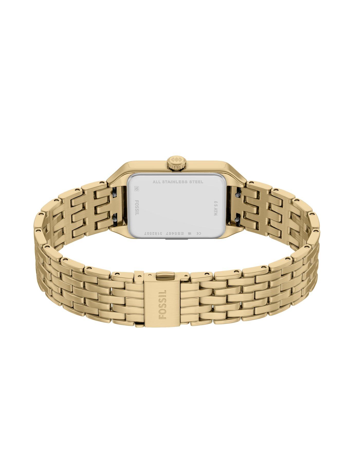 Image 6 of 7 of Fossil Womens Raquel Three-Hand Gold-Tone Stainless Steel Watch, ES5467