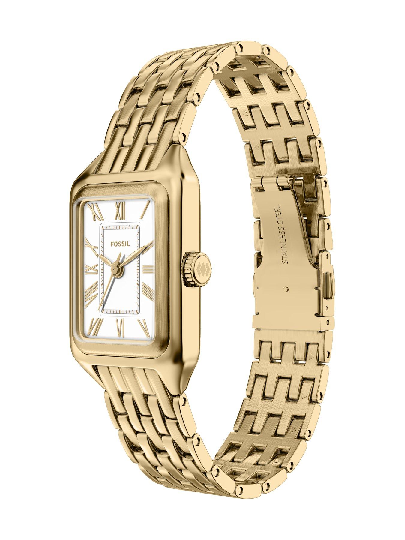 Image 7 of 7 of Fossil Womens Raquel Three-Hand Gold-Tone Stainless Steel Watch, ES5467
