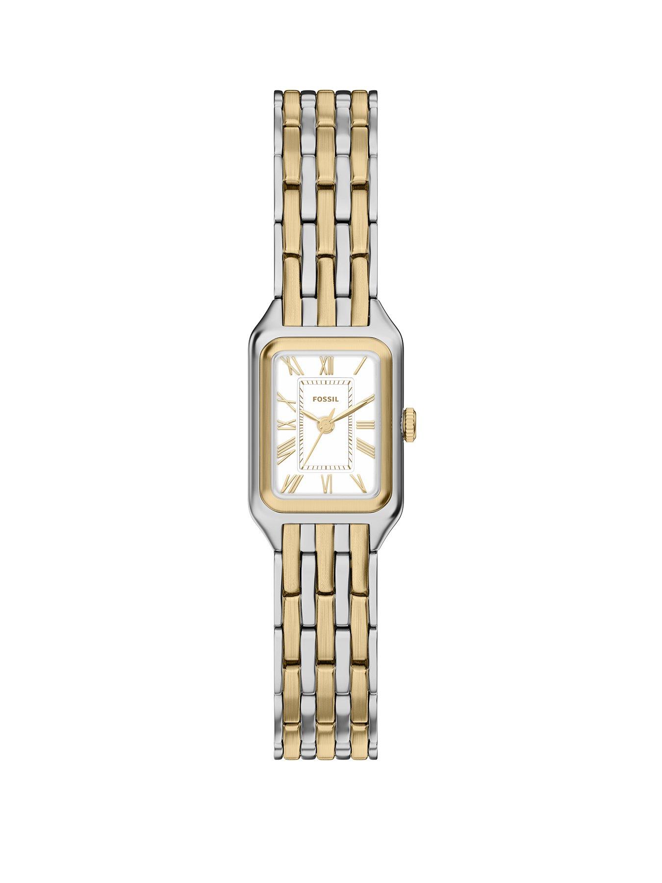 Fossil Womens Raquel Three-Hand Two-Tone Stainless Steel Watch, ES5468