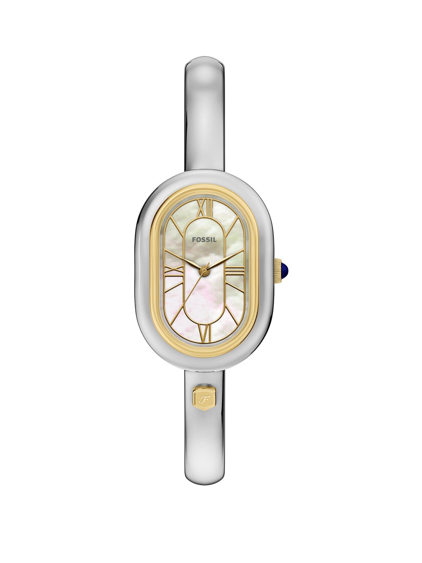 Fossil Fossil Womens Sloan Three-Hand Stainless Steel Watch, ES5455