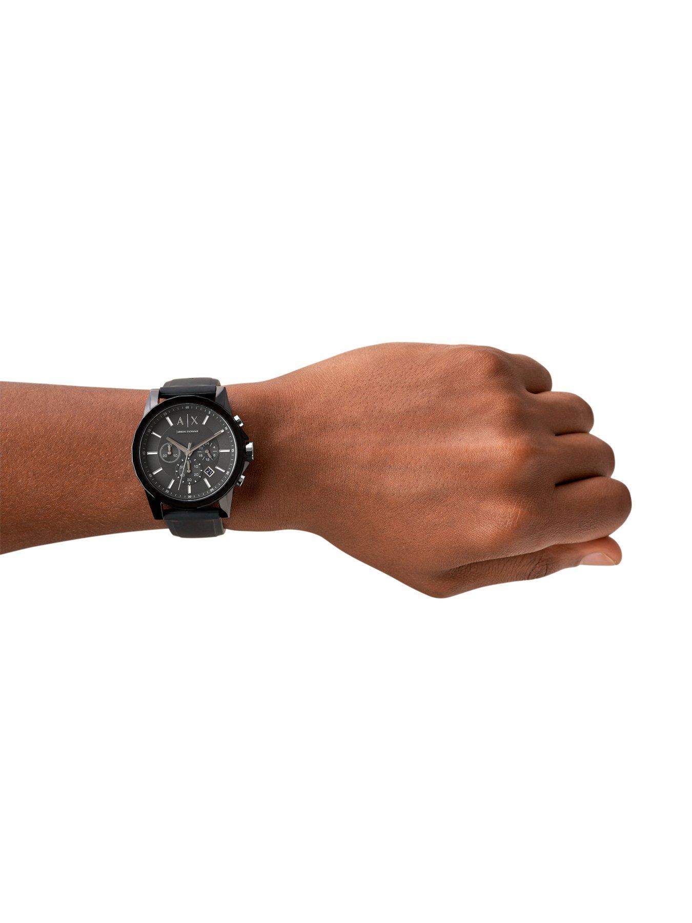 Image 3 of 6 of Armani Exchange Mens Chronograph, Black-Tone Stainless Steel Watch, AX1326