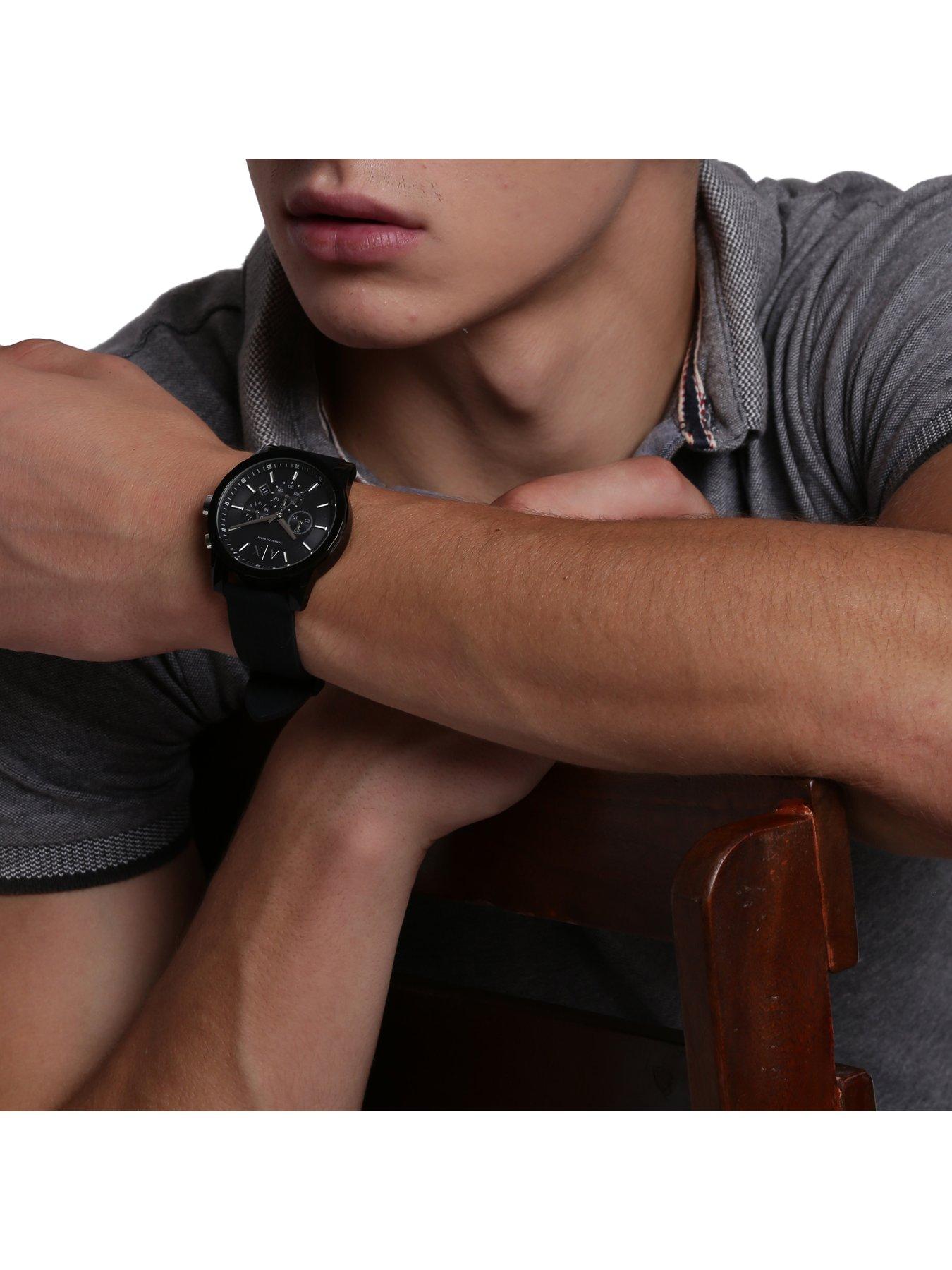 Image 5 of 6 of Armani Exchange Mens Chronograph, Black-Tone Stainless Steel Watch, AX1326