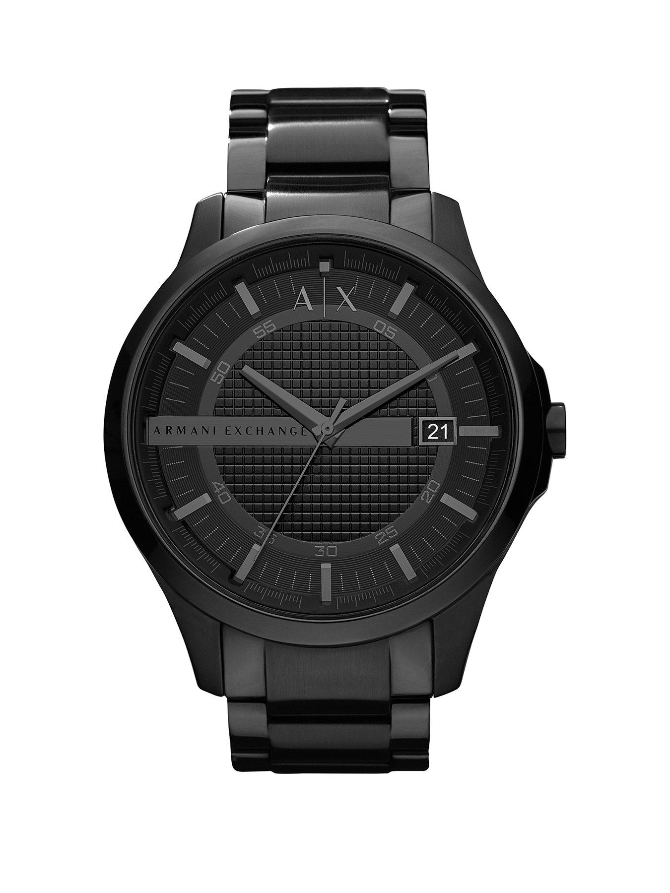 Image 1 of 5 of Armani Exchange Mens Three-Hand Date, Black Stainless Steel Watch, AX2104
