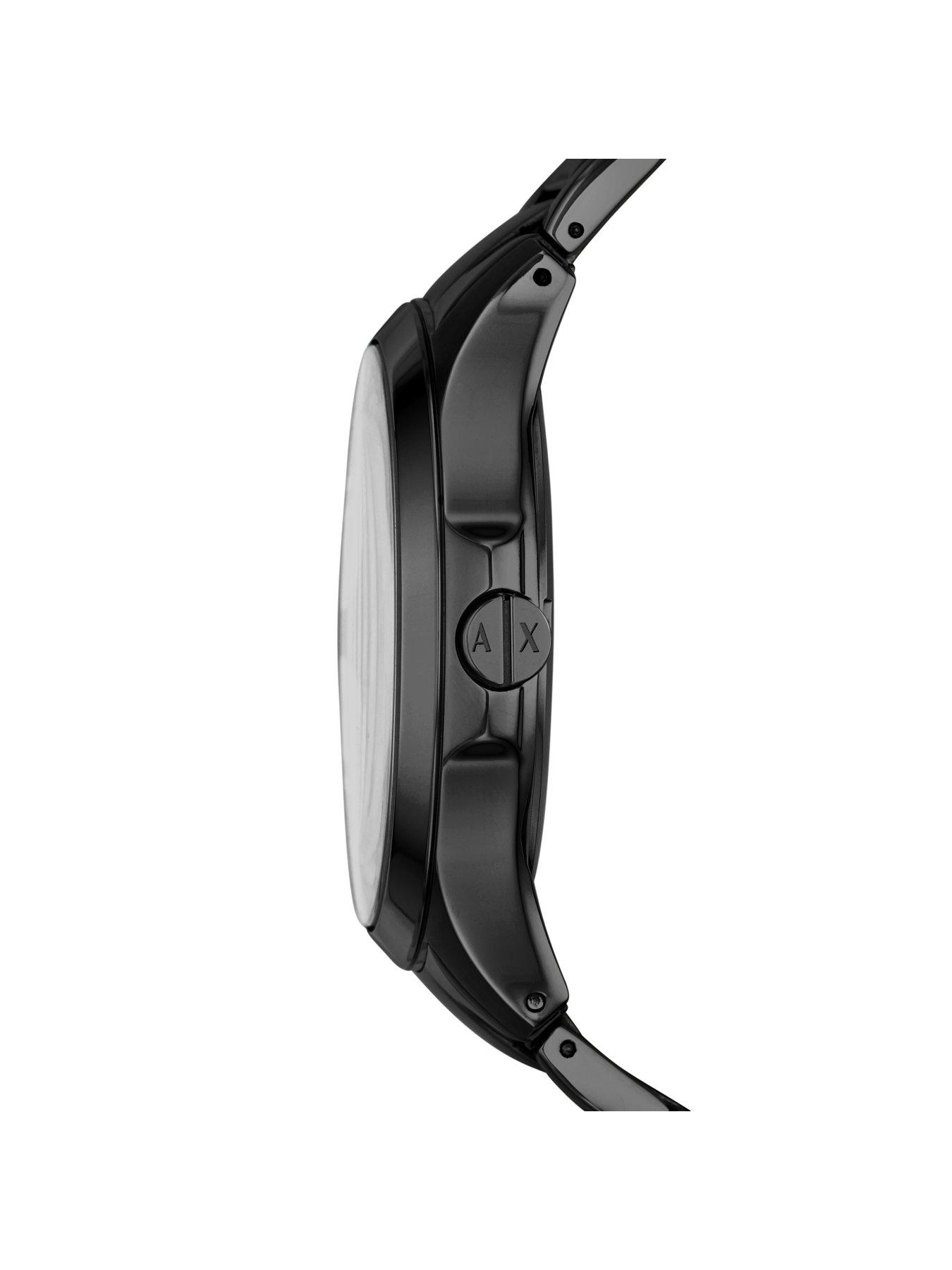 Image 2 of 5 of Armani Exchange Mens Three-Hand Date, Black Stainless Steel Watch, AX2104