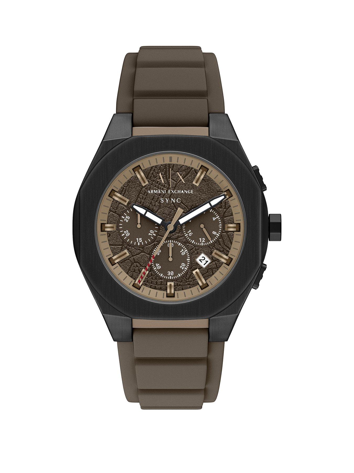 armani-exchange-mens-sync-chronograph-brown-silicone-watch-ax4293