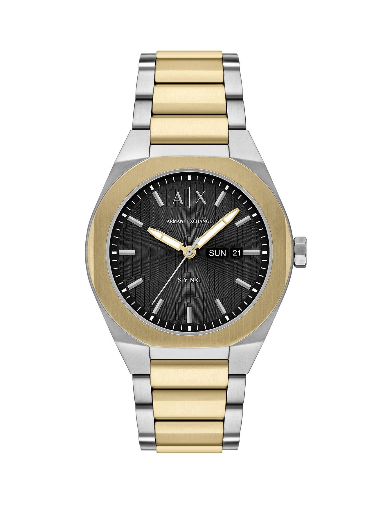 Armani Exchange Armani Exchange Mens Sync Two-Tone Stainless Steel Watch, AX4298
