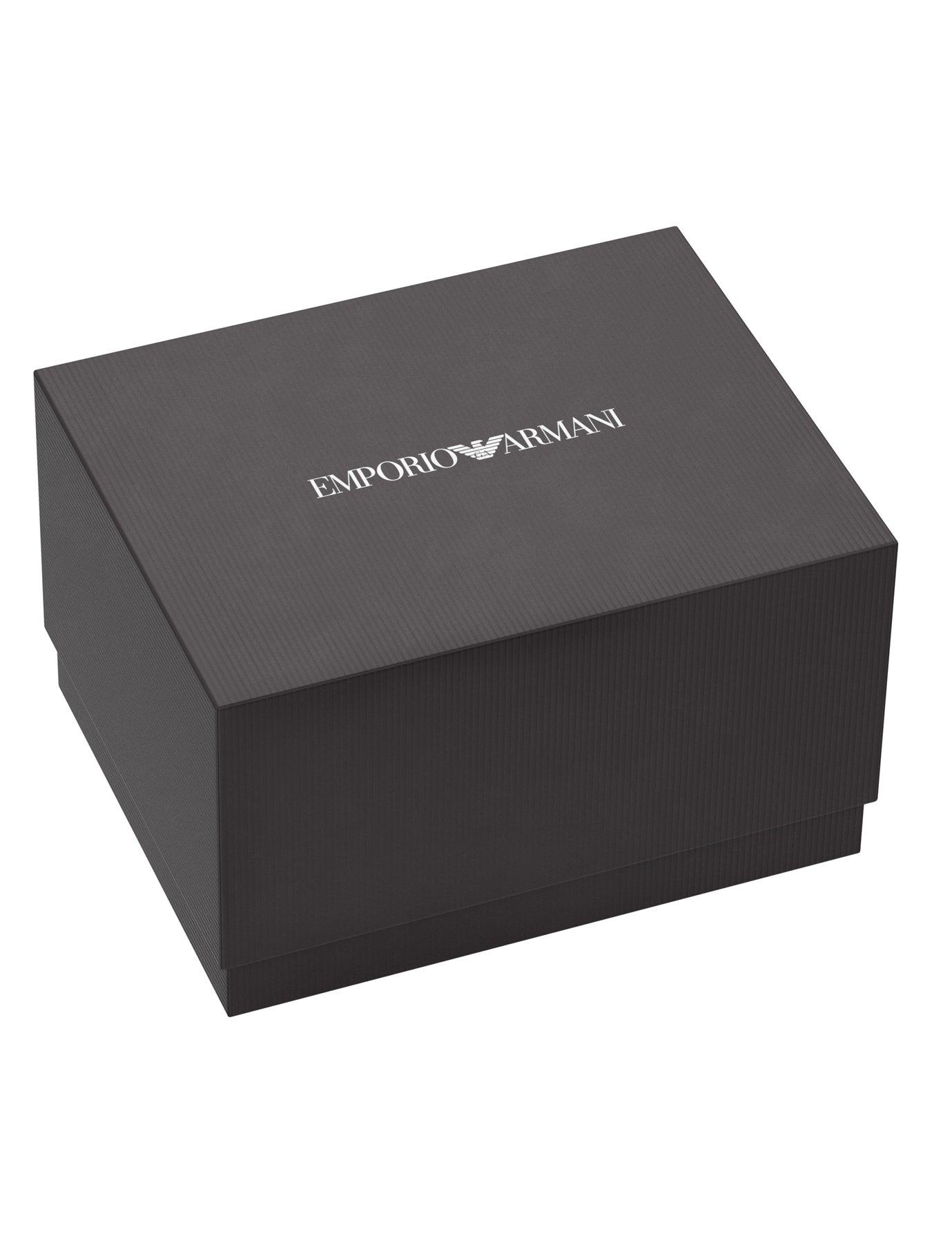 Image 7 of 7 of Emporio Armani Mens Three-Hand Date Stainless Steel Watch and Bracelet Set, AR80087SET