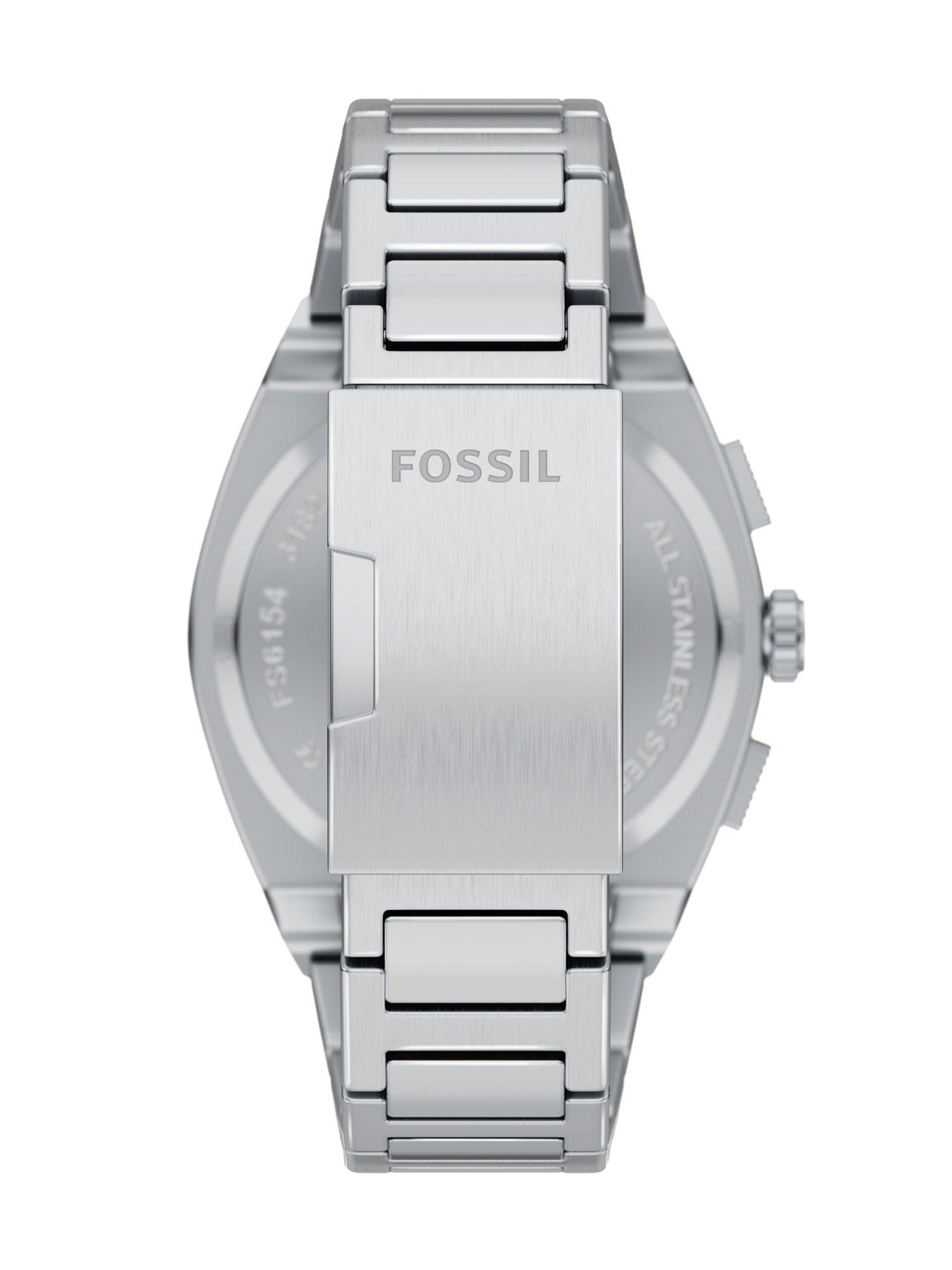 Image 2 of 7 of Fossil Mens Everett Chronograph Stainless Steel Watch, FS6154