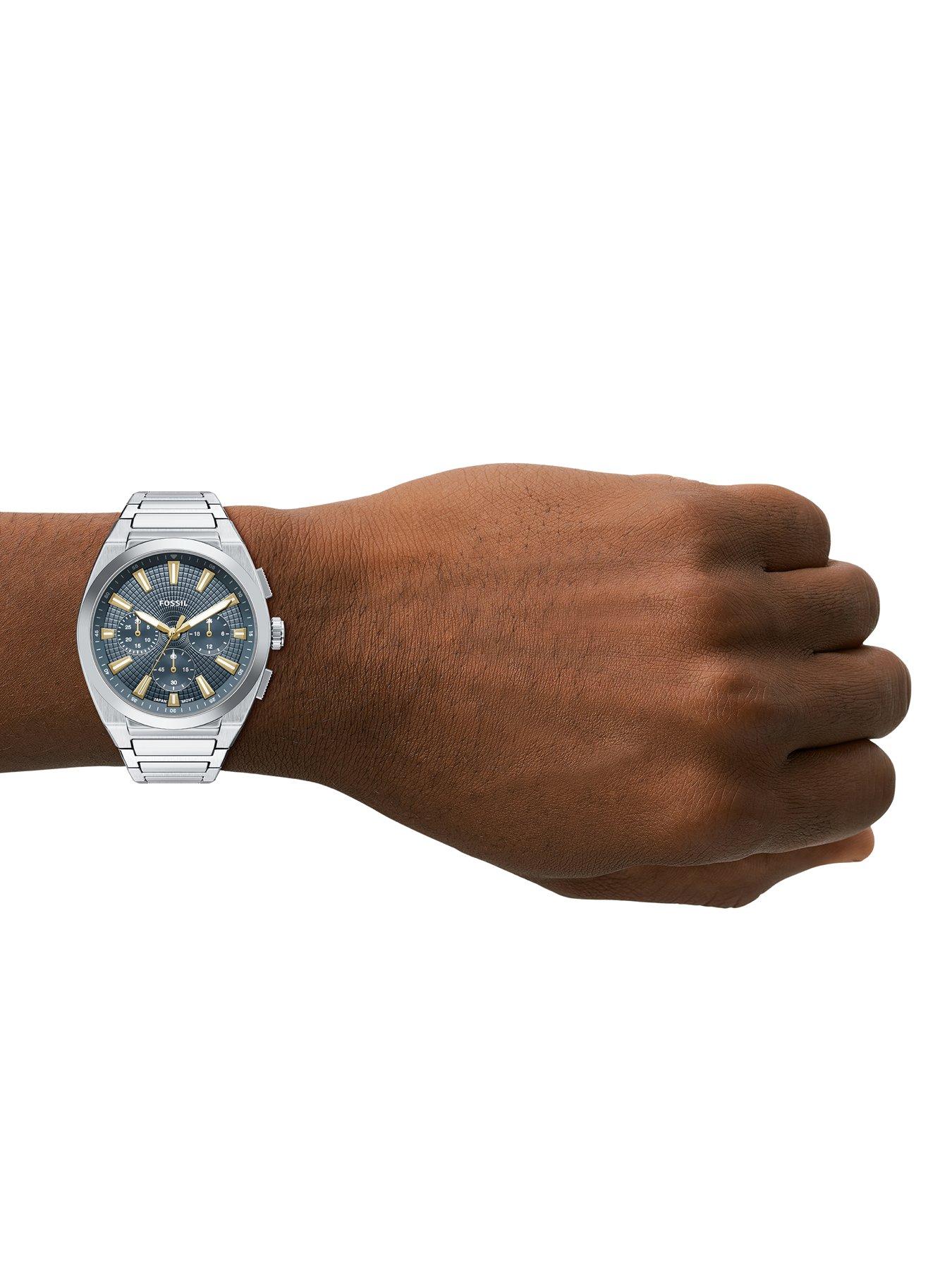 Image 4 of 7 of Fossil Mens Everett Chronograph Stainless Steel Watch, FS6154