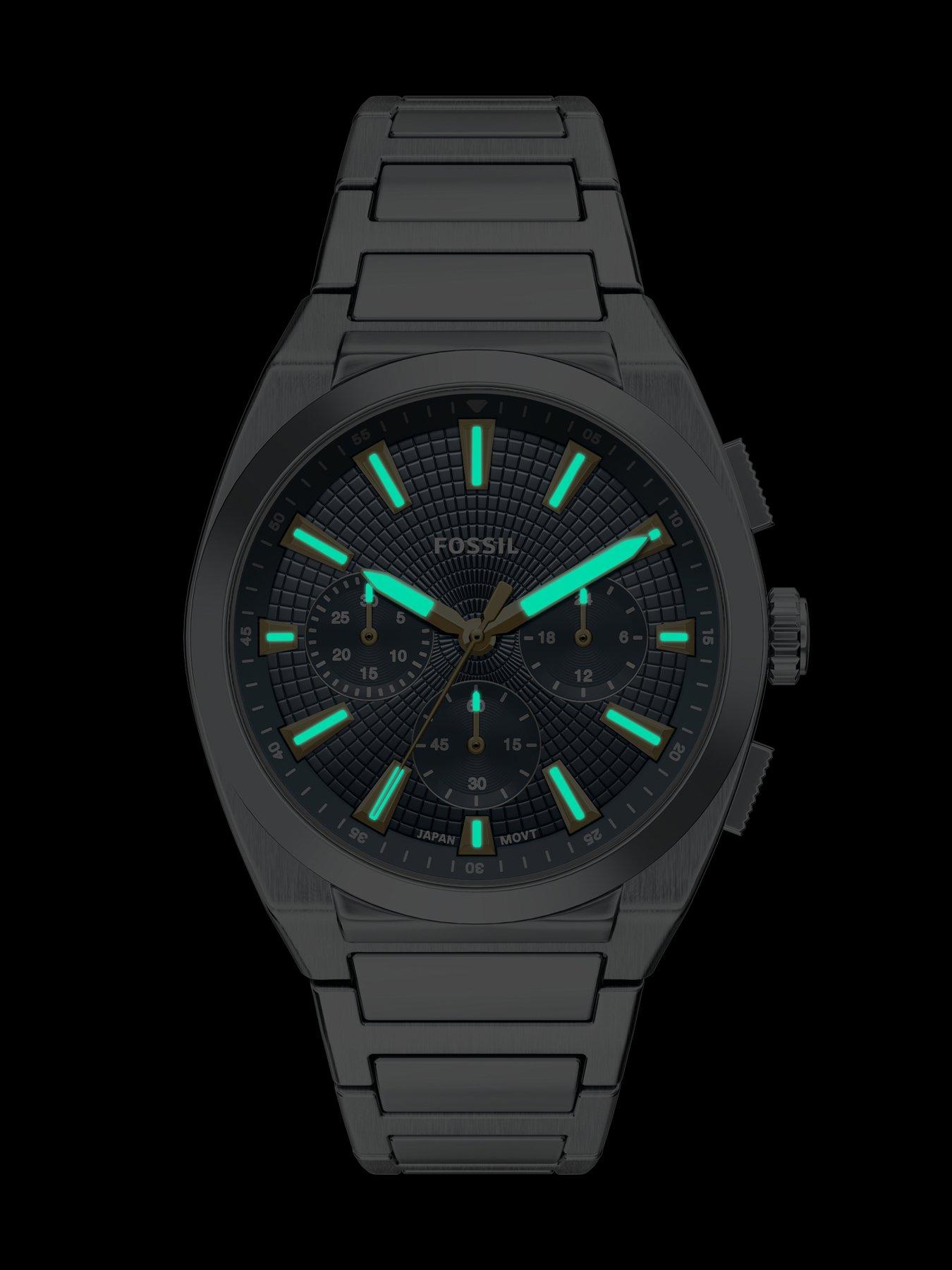 Image 5 of 7 of Fossil Mens Everett Chronograph Stainless Steel Watch, FS6154