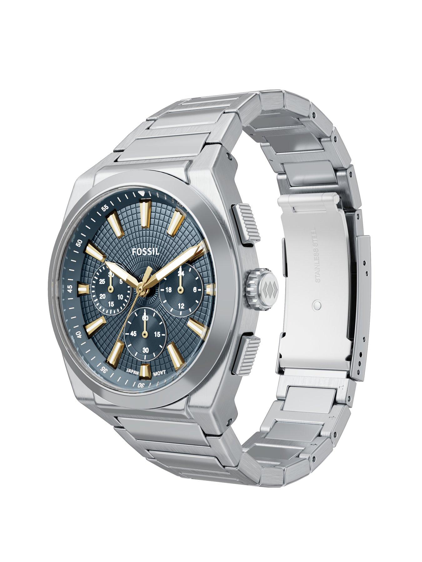 Image 6 of 7 of Fossil Mens Everett Chronograph Stainless Steel Watch, FS6154