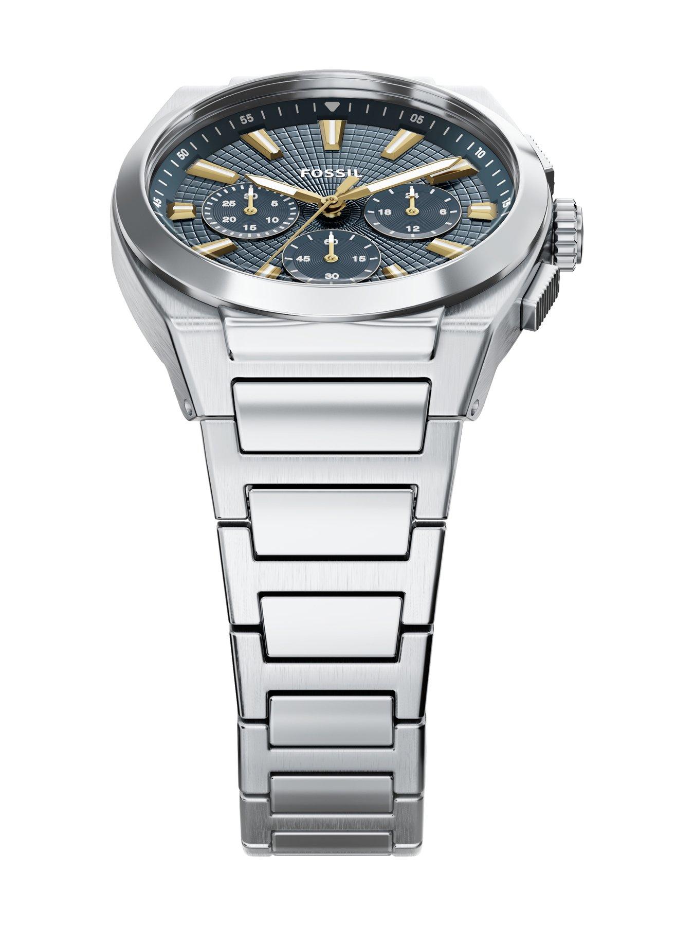 Image 7 of 7 of Fossil Mens Everett Chronograph Stainless Steel Watch, FS6154
