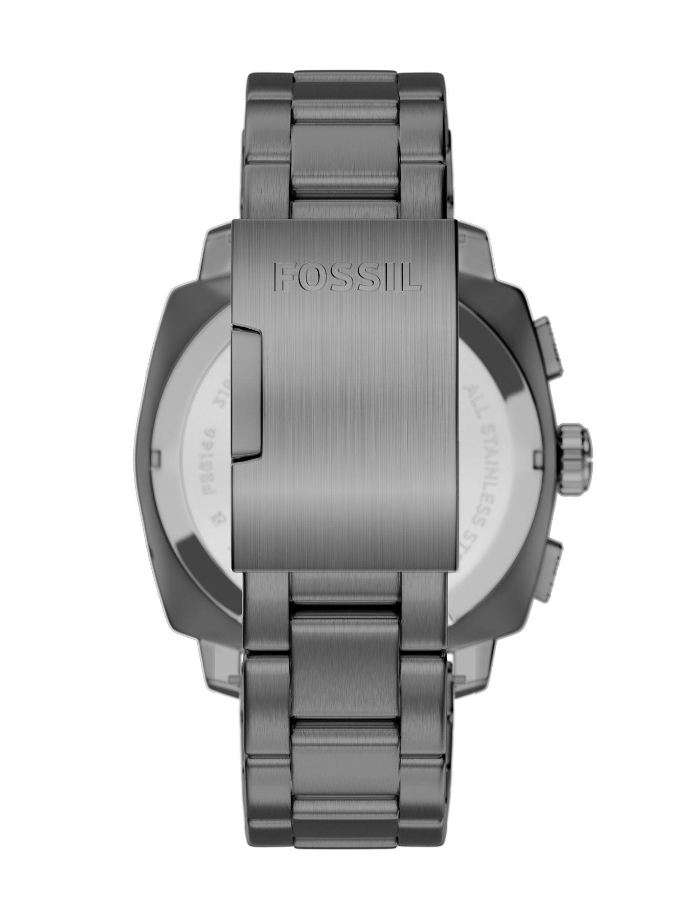 Image 2 of 7 of Fossil Mens Machine Chronograph Smoke Stainless Steel Watch, FS6160
