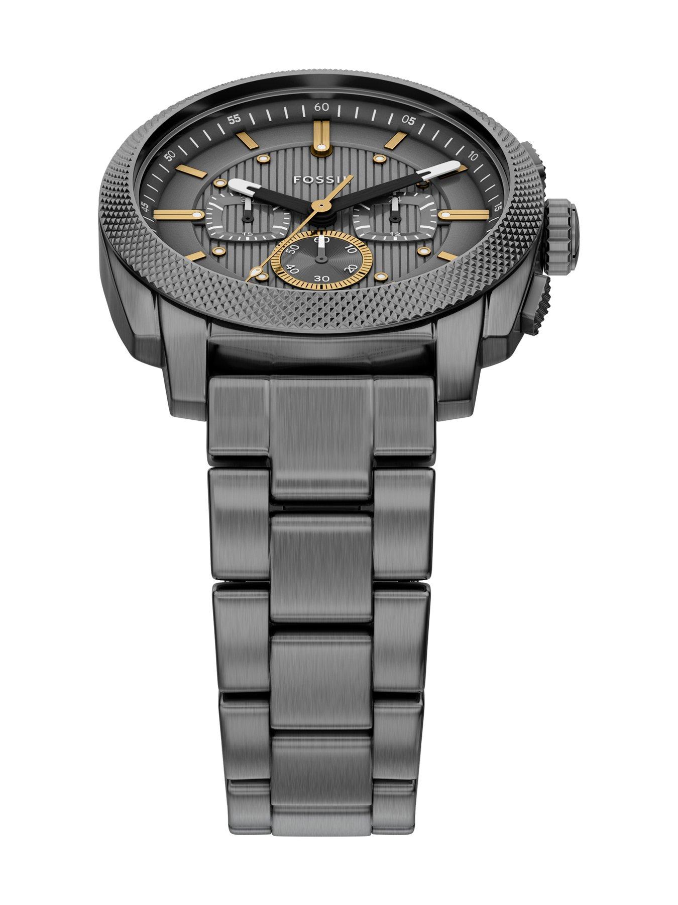 Image 6 of 7 of Fossil Mens Machine Chronograph Smoke Stainless Steel Watch, FS6160