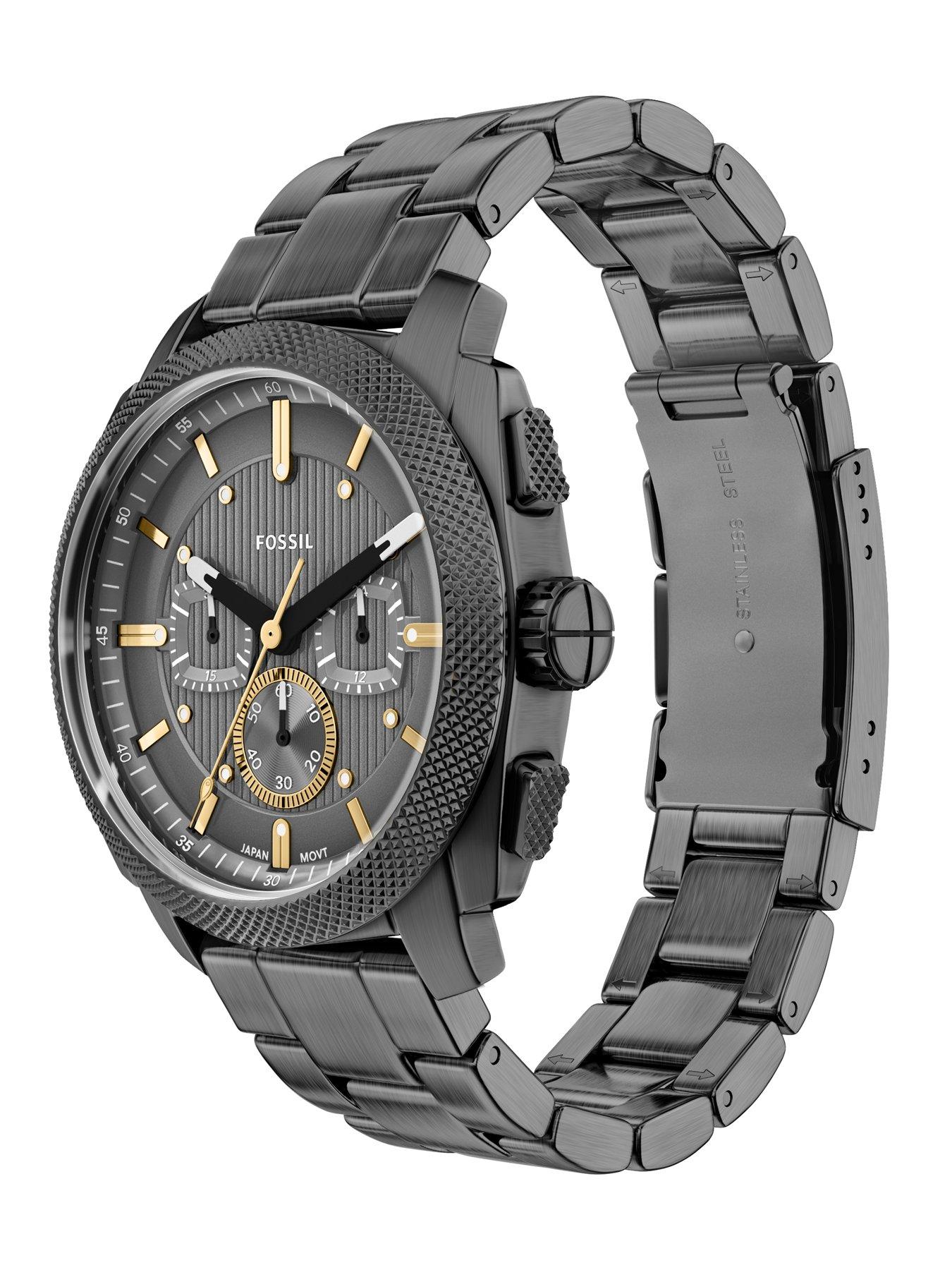 Image 7 of 7 of Fossil Mens Machine Chronograph Smoke Stainless Steel Watch, FS6160