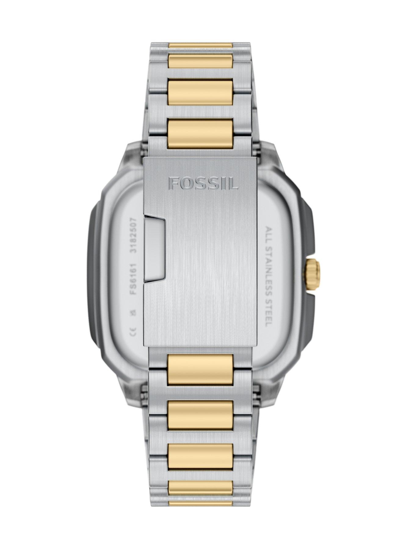 Image 2 of 7 of Fossil Mens Crosby Three-Hand Date Two-Tone Stainless Steel Watch, FS6161