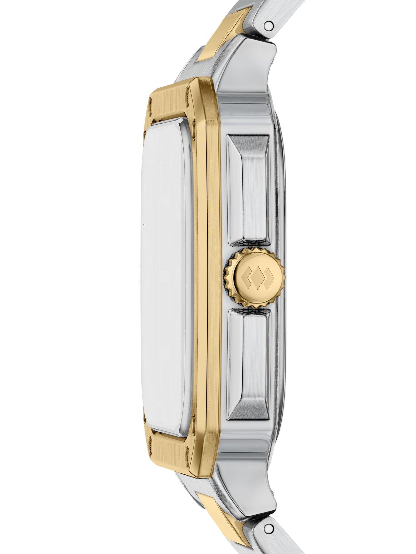 Image 3 of 7 of Fossil Mens Crosby Three-Hand Date Two-Tone Stainless Steel Watch, FS6161