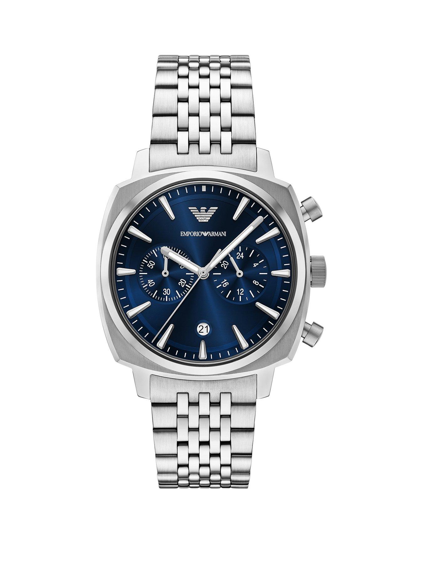 Emporio Armani Mens Chronograph Stainless Steel Watch, AR11688
