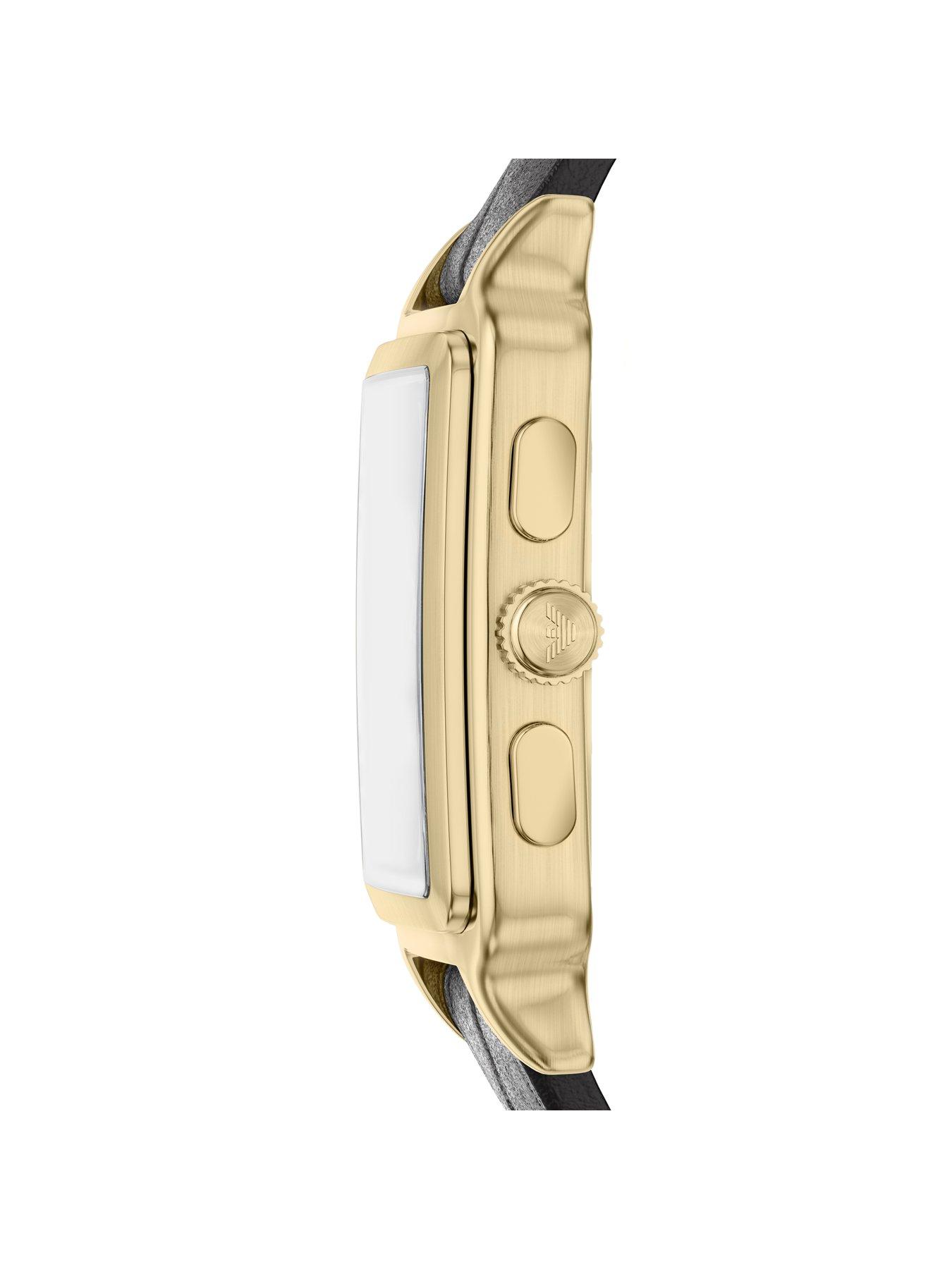 Image 3 of 7 of Emporio Armani Mens Chronograph Black Leather Watch, AR11753