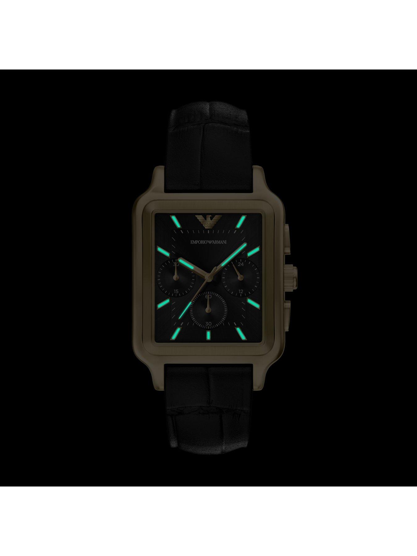 Image 5 of 7 of Emporio Armani Mens Chronograph Black Leather Watch, AR11753
