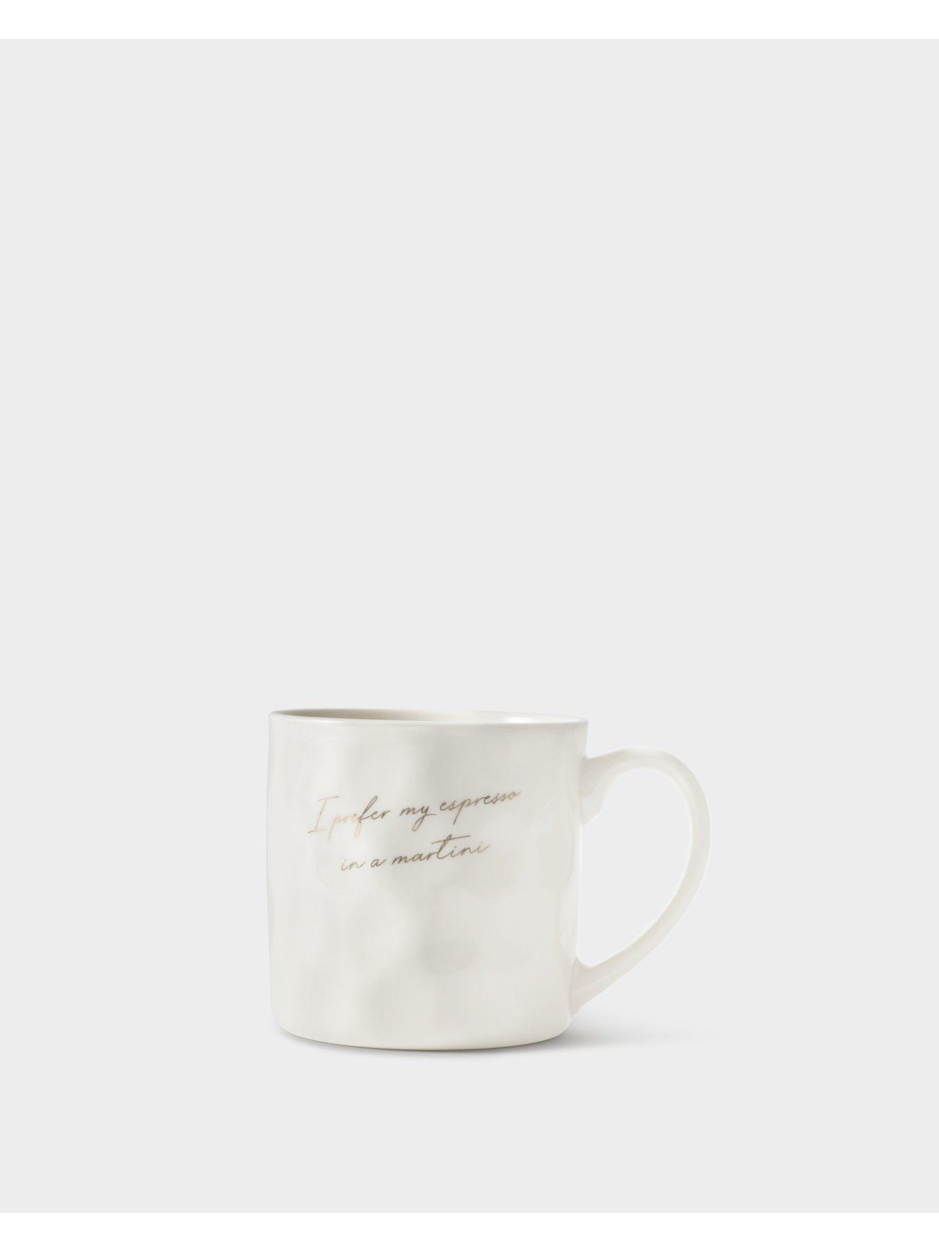 Image 2 of 5 of Katie Loxton DAPPLED CERAMIC MUG , I PREFER MY ESPRESSO IN A MARTINI , Off White , 9.7cm x 9.8cm x 8cm