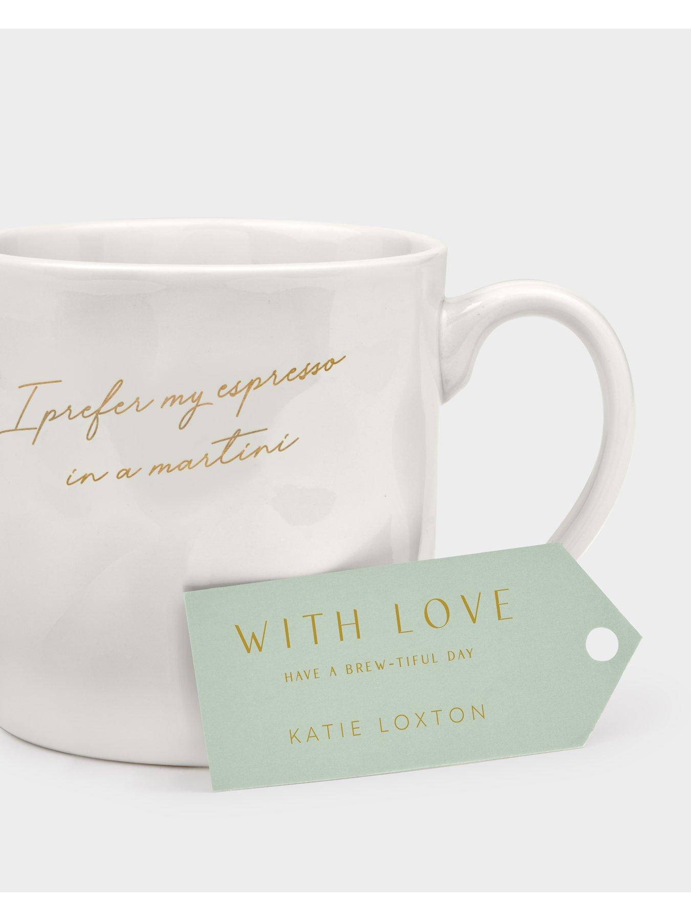 Image 3 of 5 of Katie Loxton DAPPLED CERAMIC MUG , I PREFER MY ESPRESSO IN A MARTINI , Off White , 9.7cm x 9.8cm x 8cm