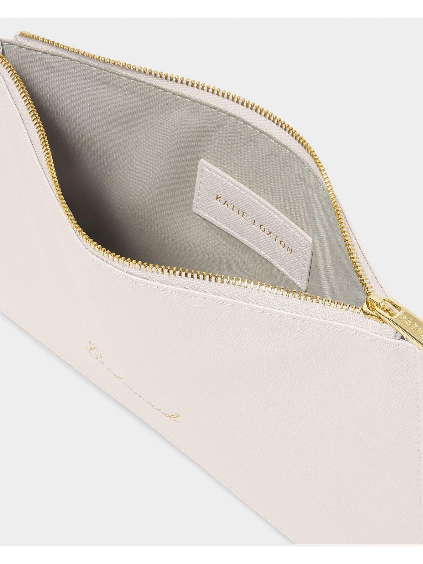 Image 2 of 4 of Katie Loxton Bridal Sentiment Pouch, Bridesmaid -&nbsp;Pearlescent White, 16&nbsp;x 26 x 1cm