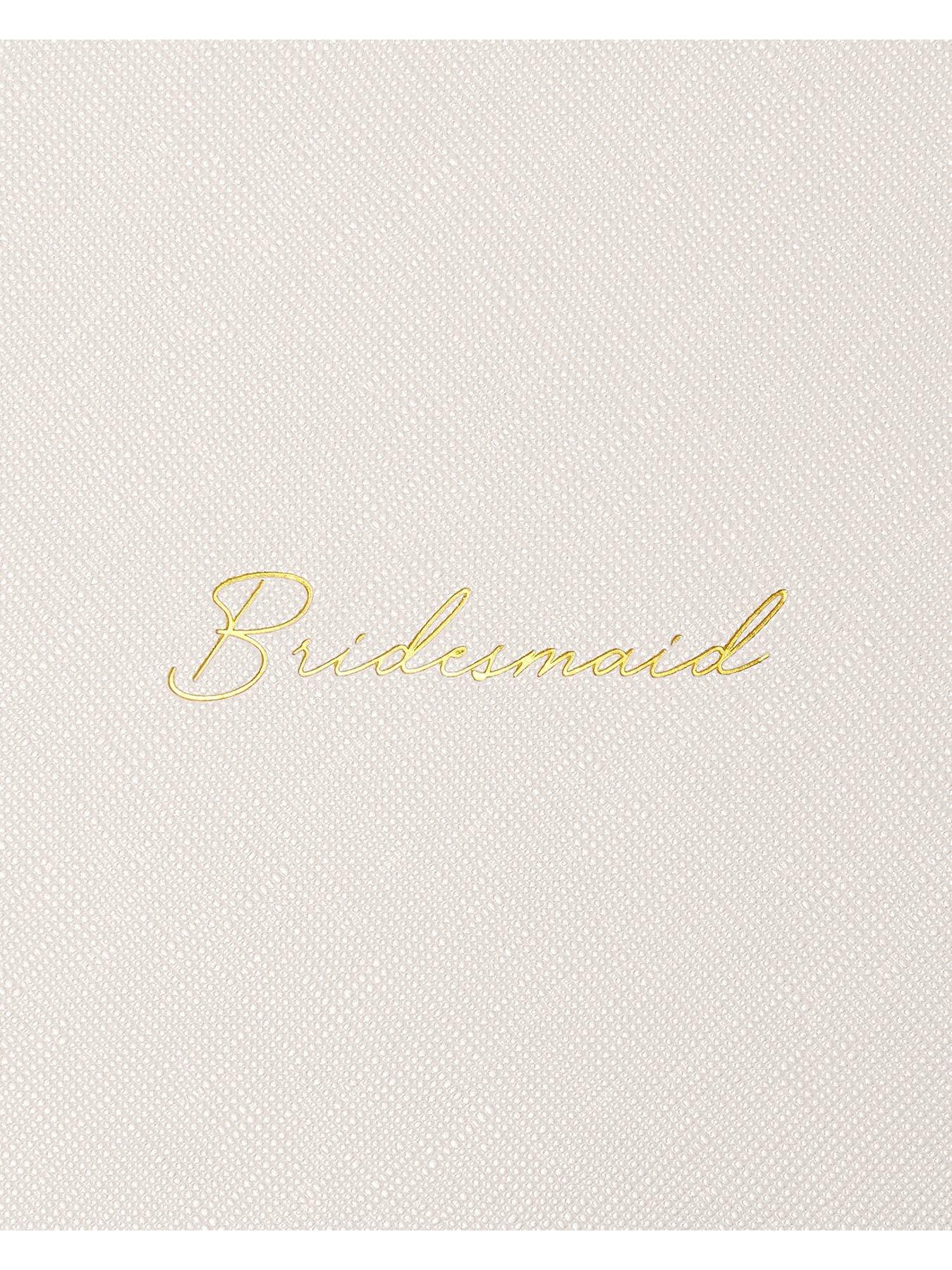 Image 3 of 4 of Katie Loxton Bridal Sentiment Pouch, Bridesmaid -&nbsp;Pearlescent White, 16&nbsp;x 26 x 1cm