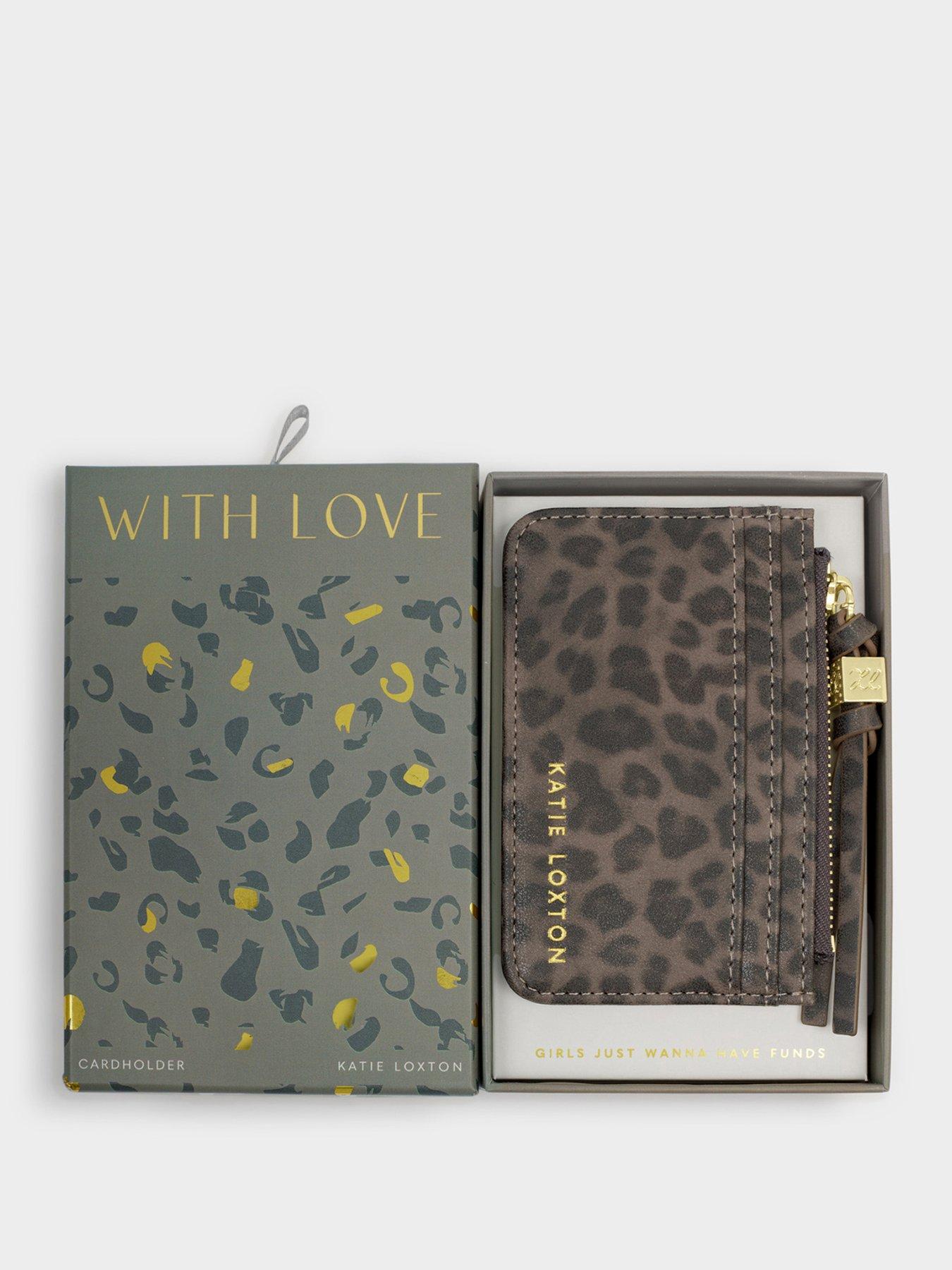 Katie Loxton GIFT BOXED COIN & CARDHOLDER  , Leopard , 8cm x 11.5cm