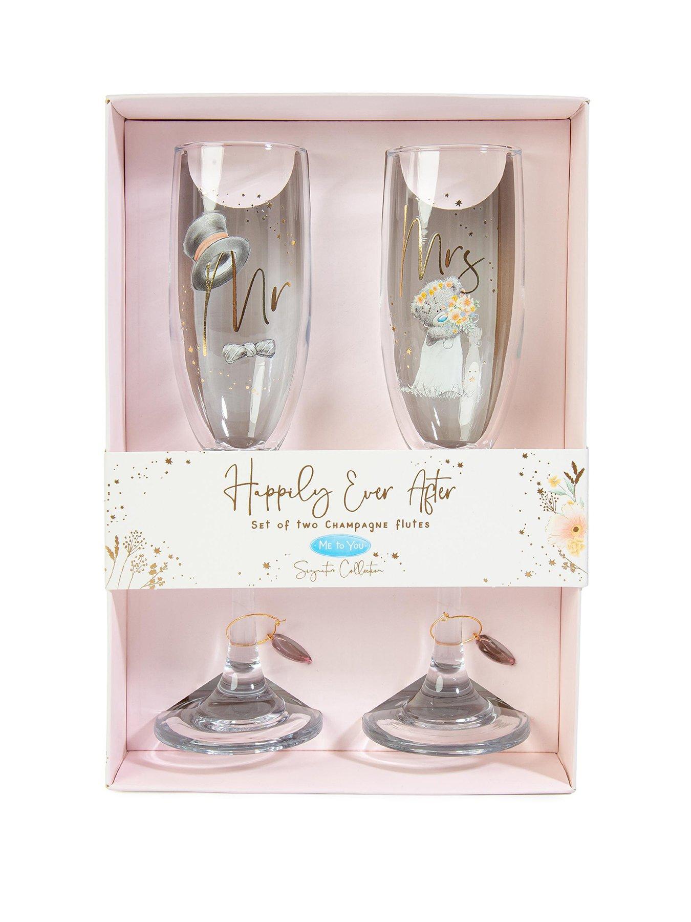 Me To You Mr and Mrs Champagne Flute Set Wedding Gift