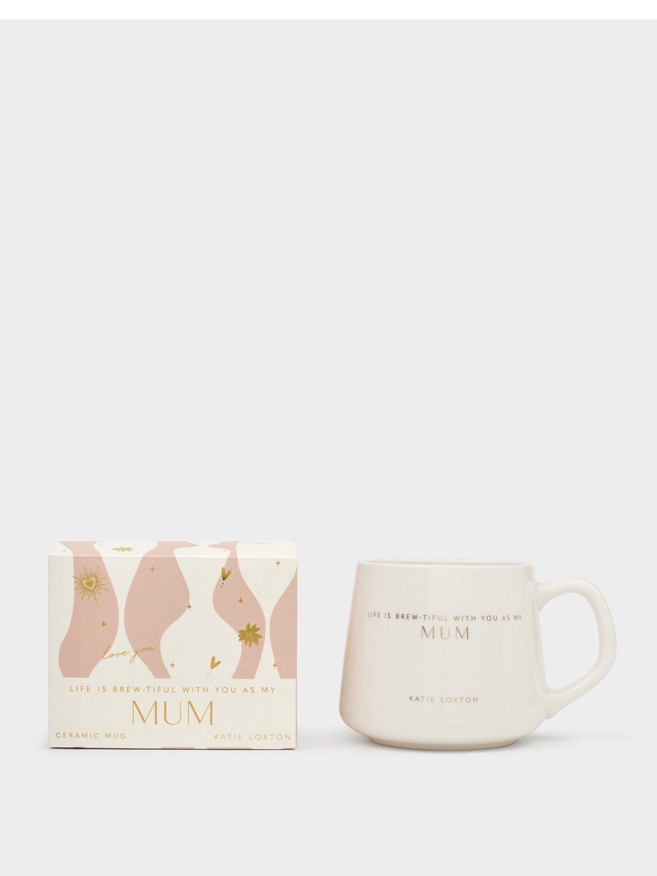 Katie Loxton CERAMIC MUG , LIFE IS BREW-TIFUL WITH YOU AS MY MUM , 9cm x 11.5cm x 11.5cm
