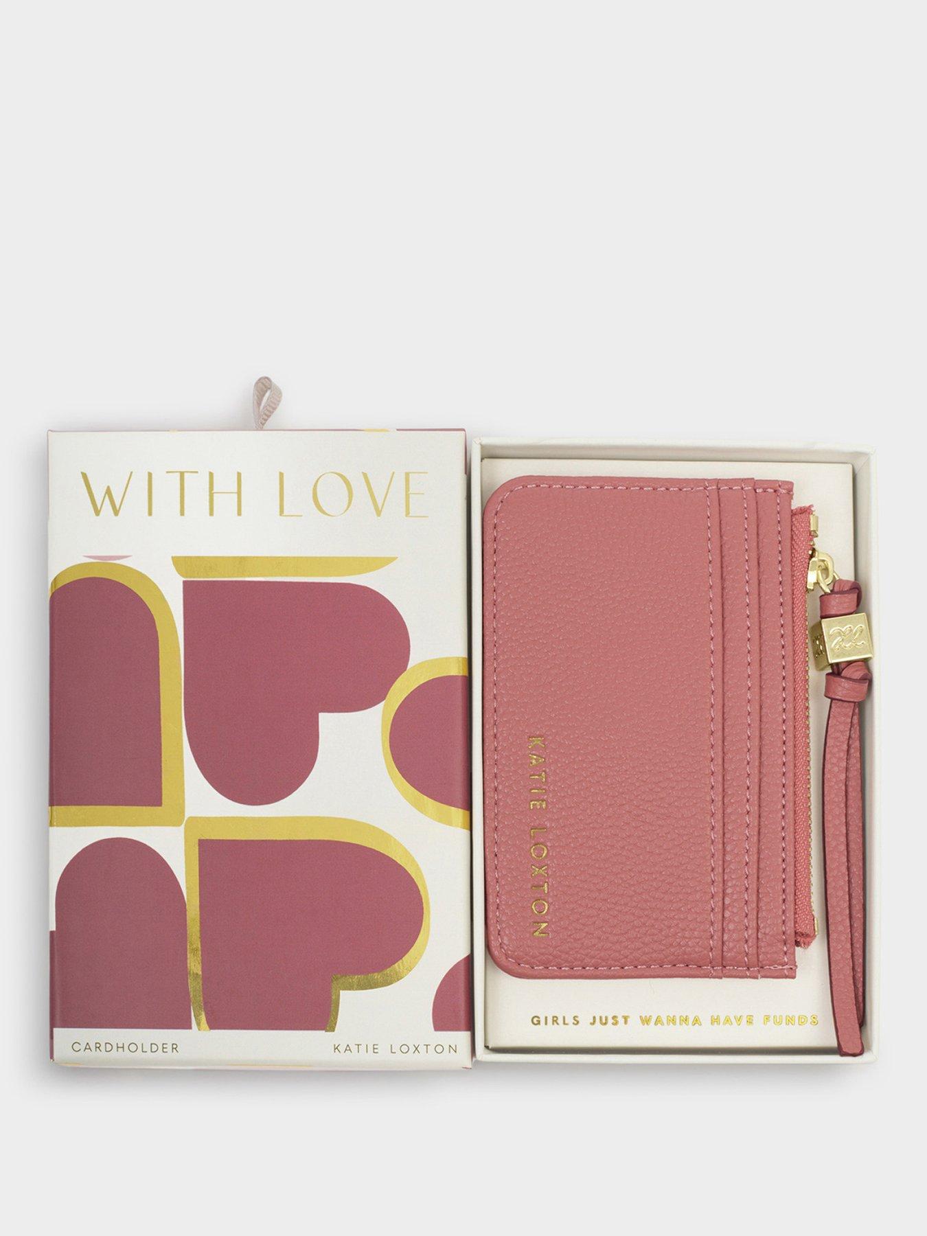 Image 1 of 6 of Katie Loxton GIFT BOXED COIN & CARDHOLDER  , Raspberry Pink , 8cm x 11.5cm
