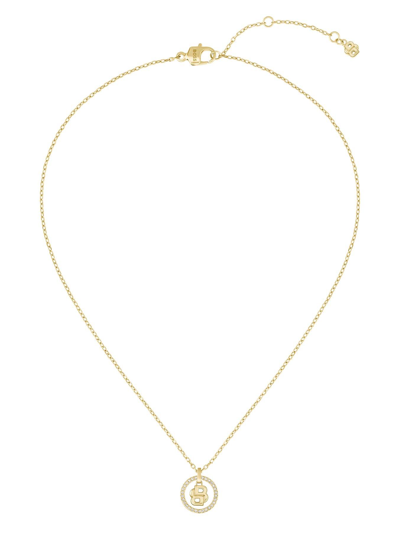 Image 2 of 7 of BOSS Ladies Double B Divine Gold IP Necklace