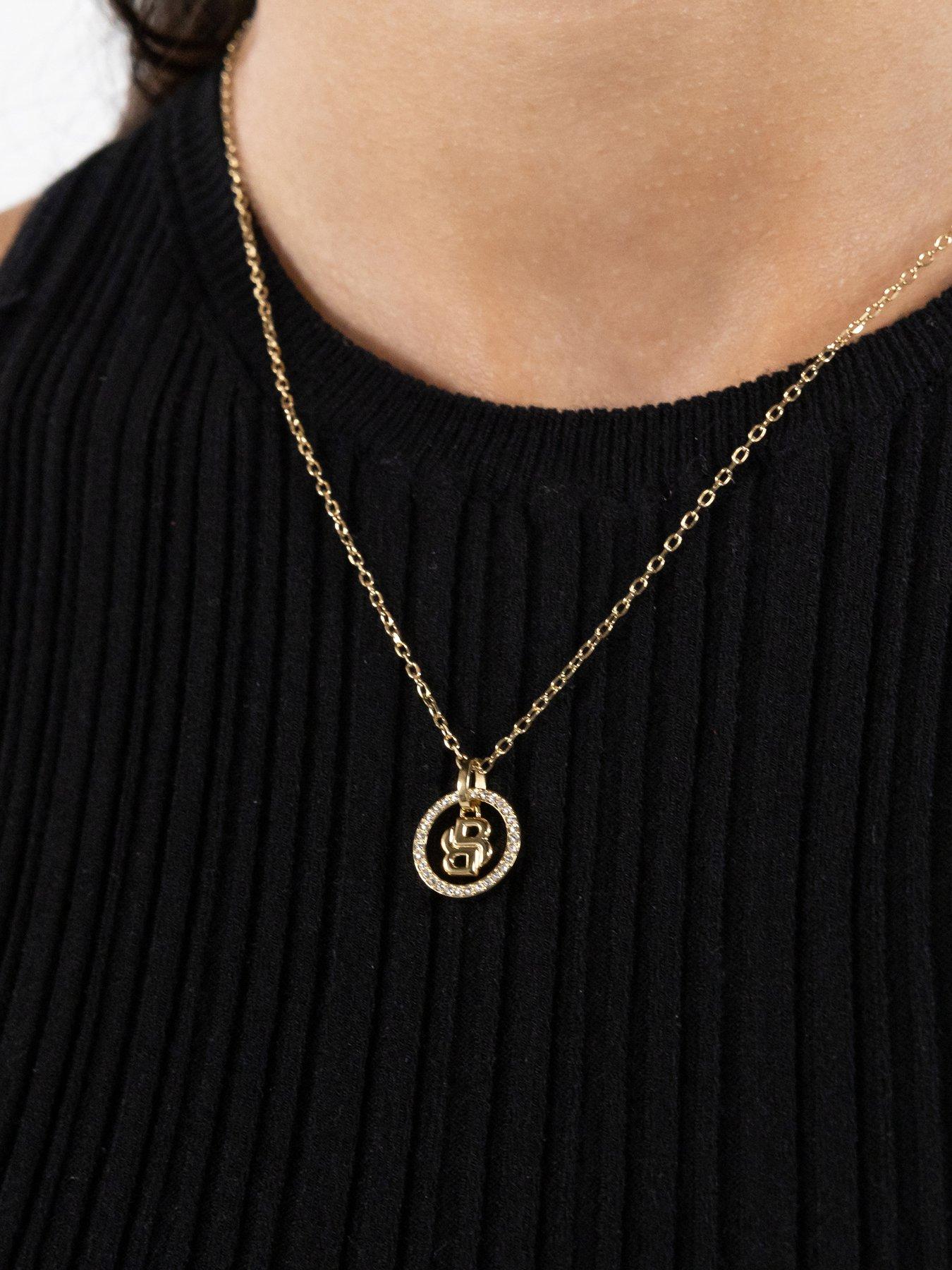 Image 4 of 7 of BOSS Ladies Double B Divine Gold IP Necklace