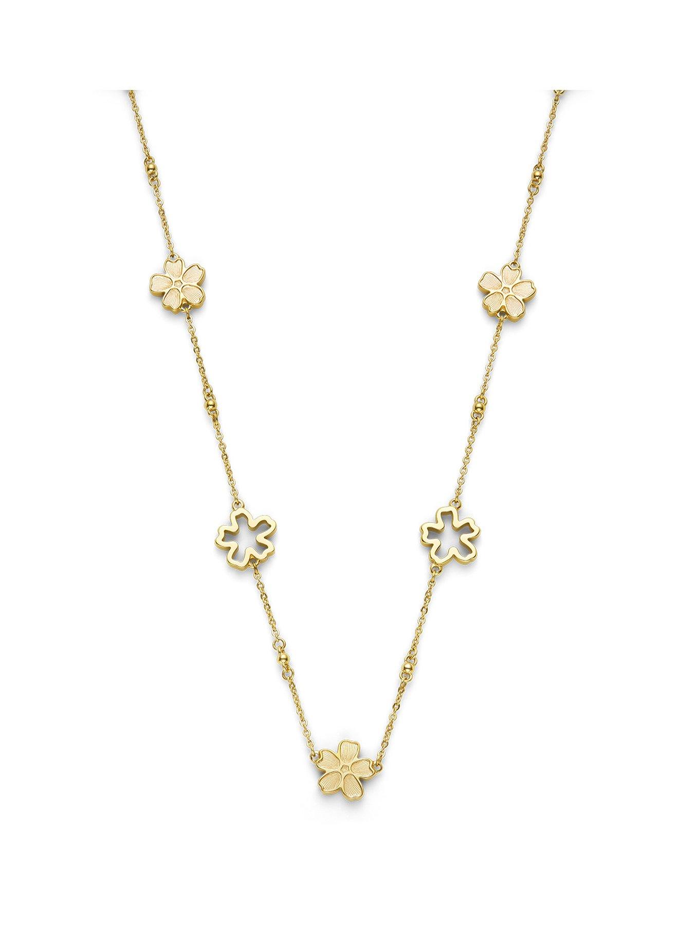Image 1 of 7 of Olivia Burton Gold Plated Forget Me Not Necklace