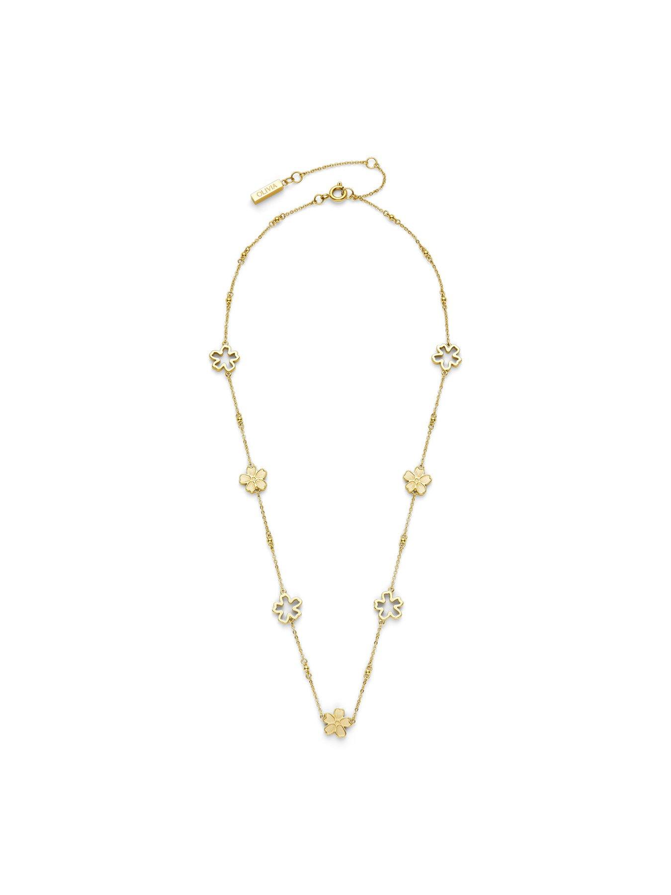 Image 2 of 7 of Olivia Burton Gold Plated Forget Me Not Necklace