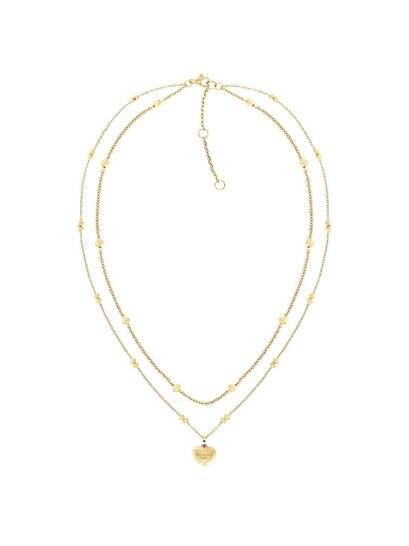 Image 2 of 7 of Tommy Hilfiger Womens Gold Plated Layered Chain Necklace
