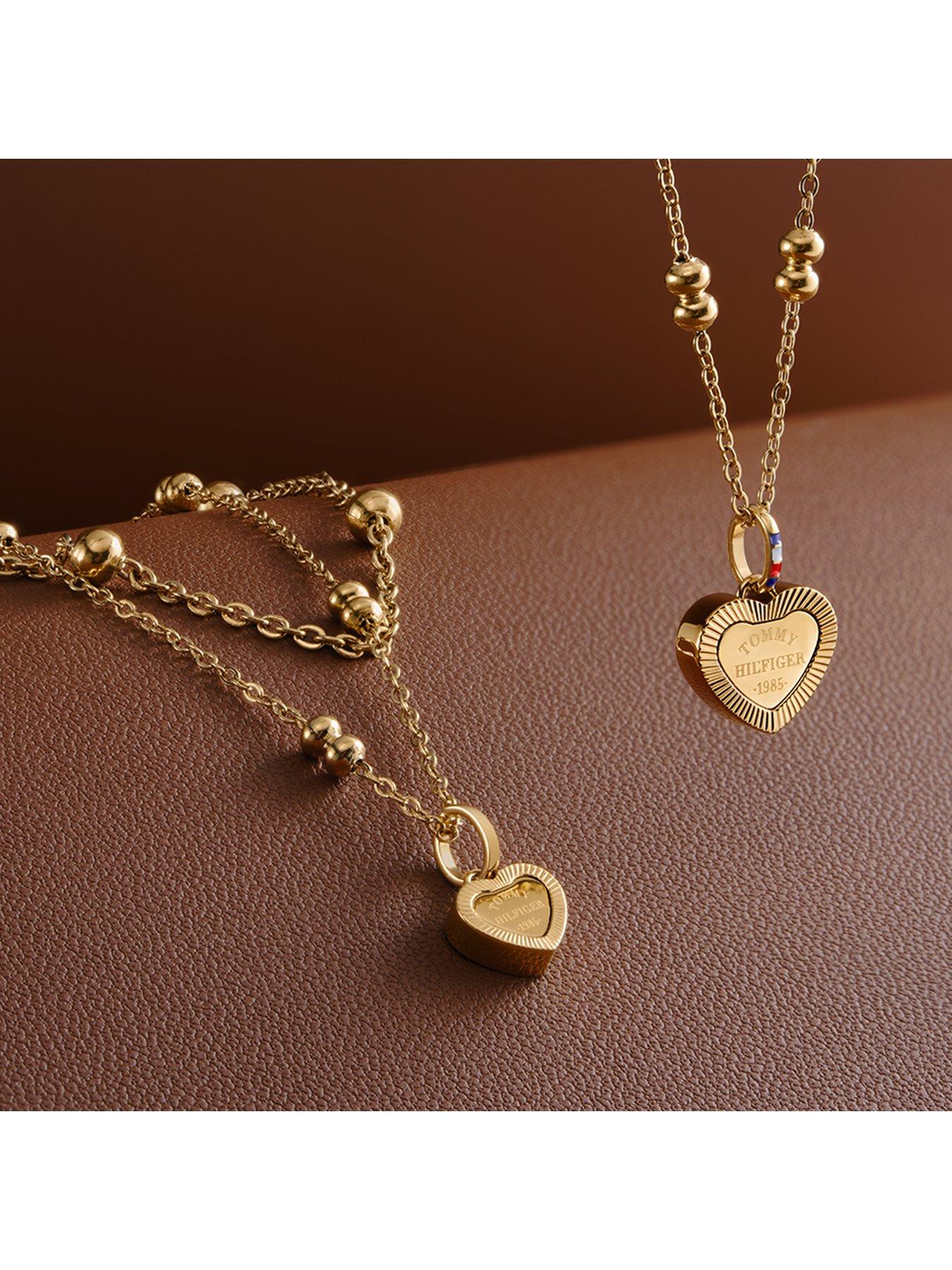 Image 3 of 7 of Tommy Hilfiger Womens Gold Plated Layered Chain Necklace