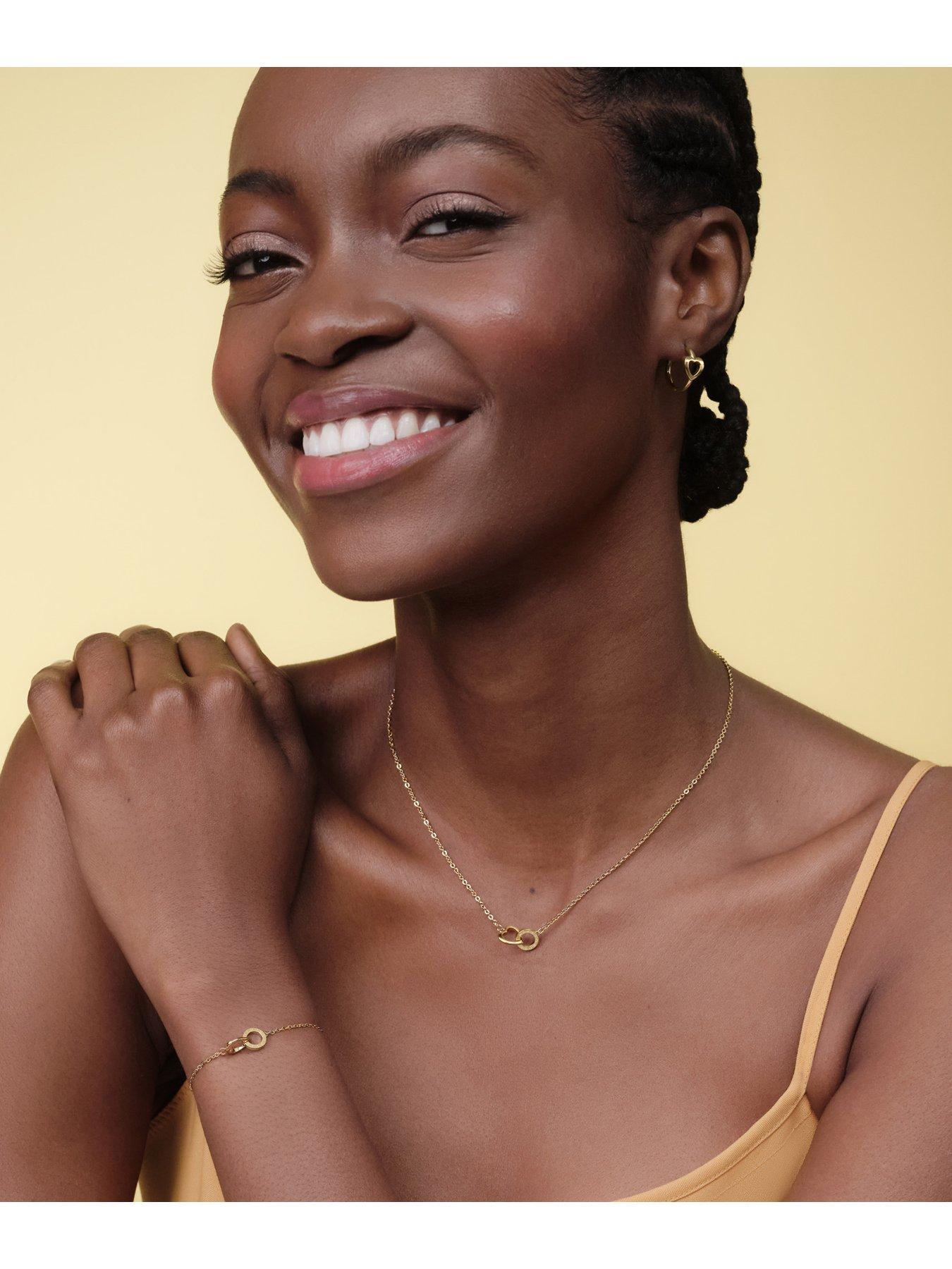  image of olivia-burton-gold-ip-kindred-interlink-necklace