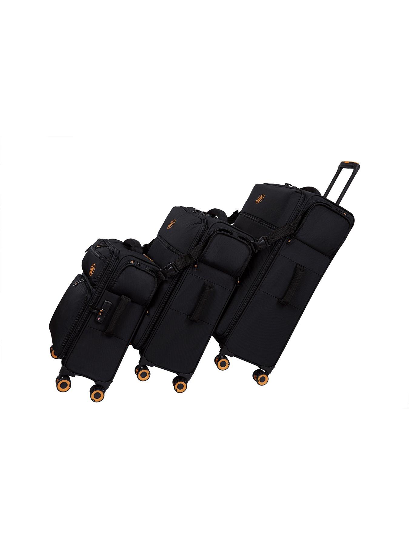  image of it-luggage-simultaneous-black-connectable-suitcase-set